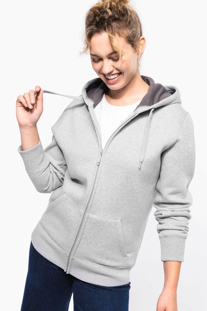 Kariban Kapuzensweatjacke Unisex Kapuzensweatshirt mit Reißverschluss