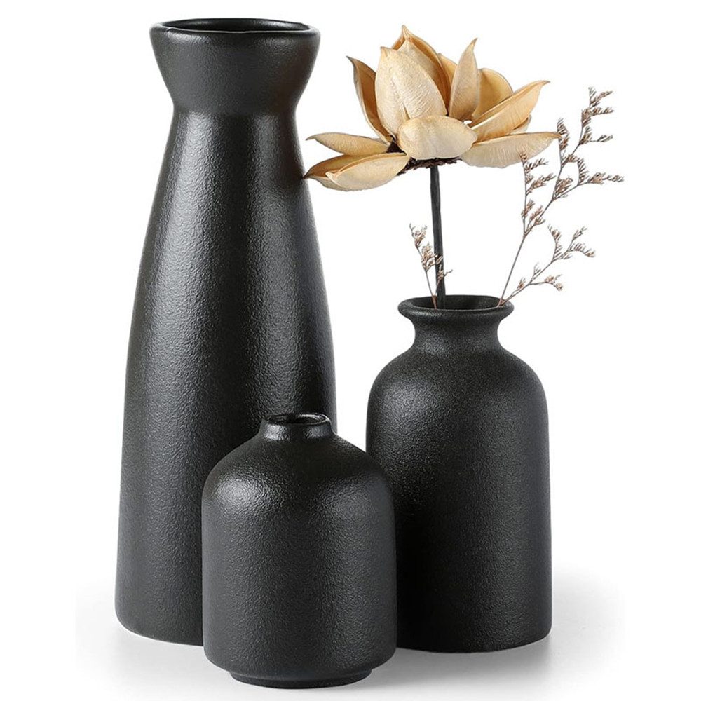 NUODWELL Dekovase Keramik Vasen 3er-Set, Kleine Blumenvasen für Home Decor günstig online kaufen