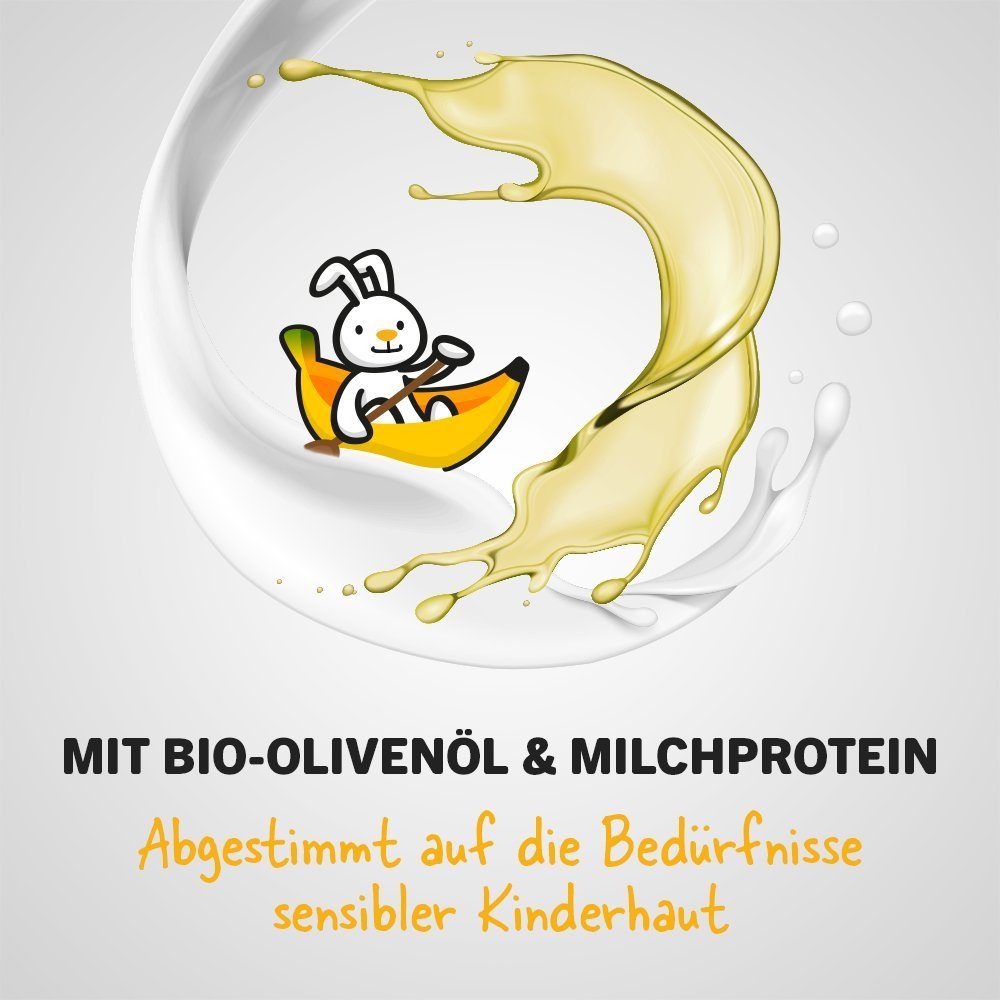 1-tlg. Körperlotion für Kinder, mit Bio Olivenöl Lotion Banane Pflegelotion Milchprotein, sanosan &
