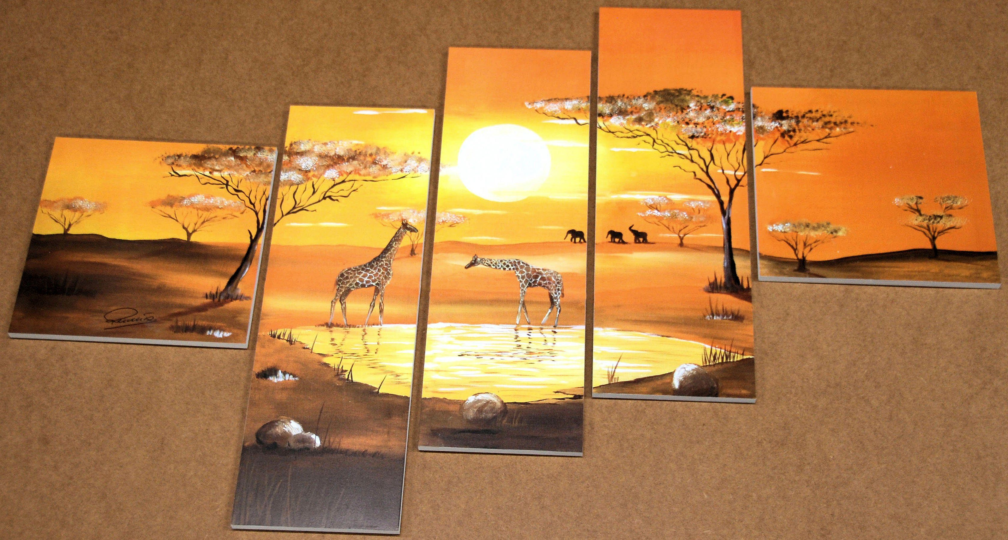 Home affaire Kunstdruck »Serengeti«, (Set, 5 Stück)-Otto