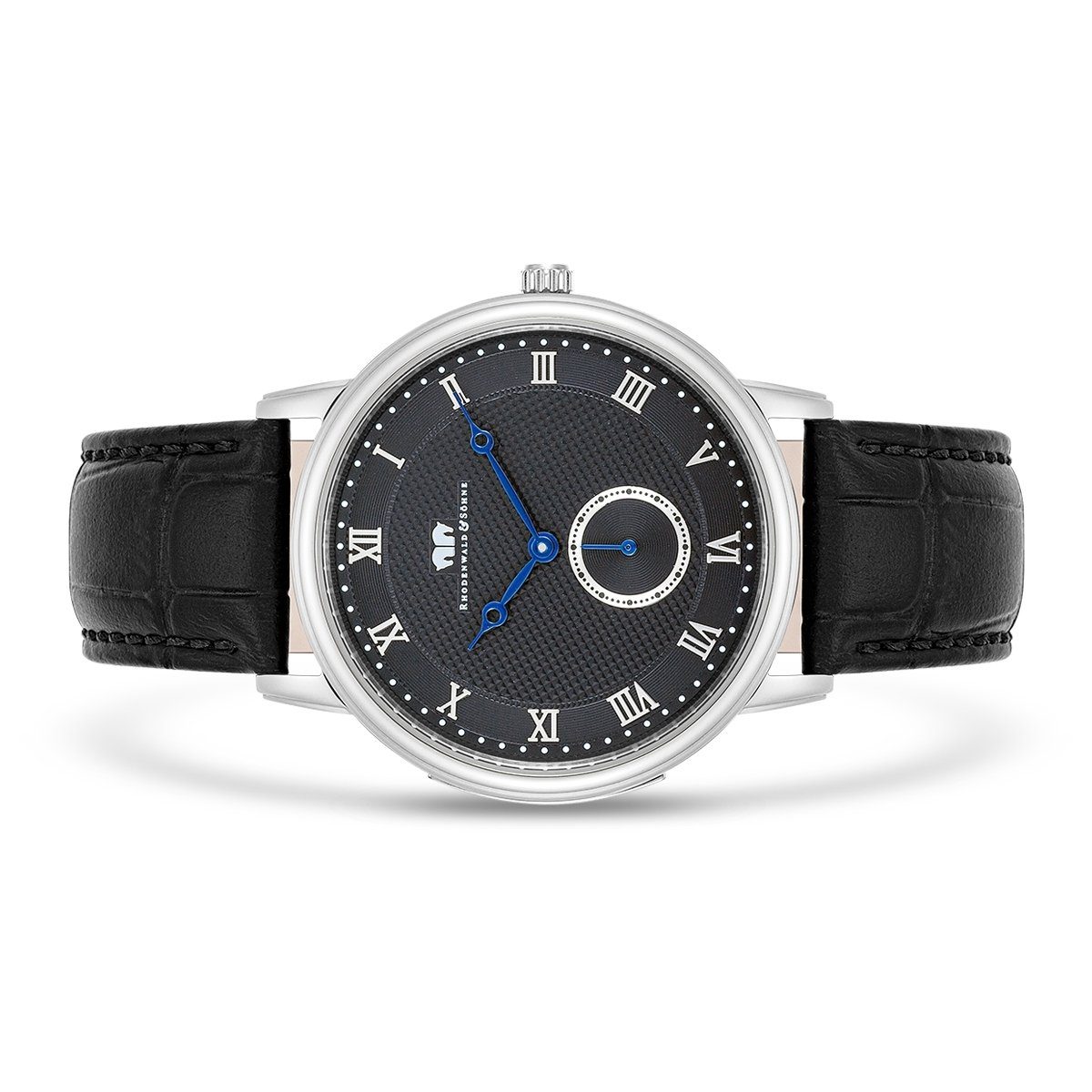 Rhodenwald & Söhne Quarzuhr Moonlight schwarz, mit Echtleder-Armband günstig online kaufen