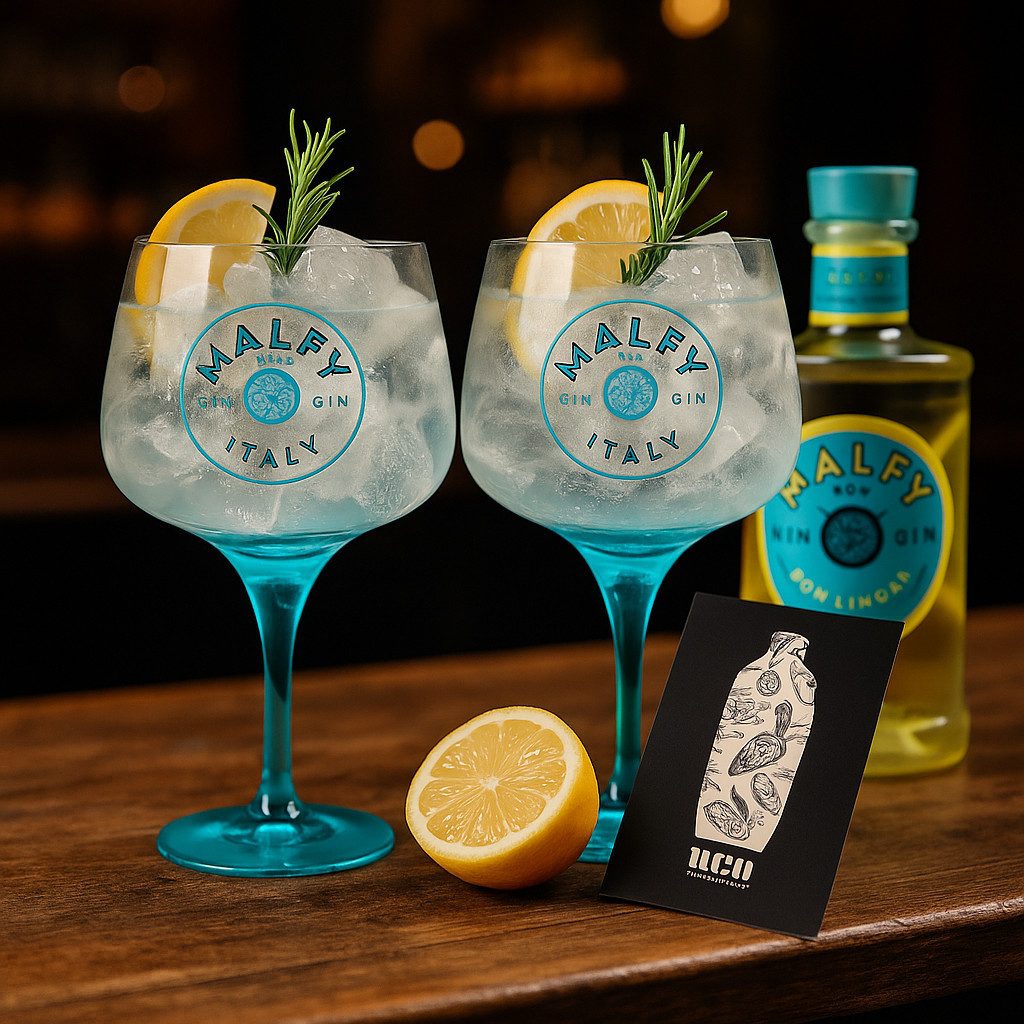 Ballon Стекло-Set Malfy Gin Ballon Стекло Blau - 2er Set Stielglas Ballonglas Gin & To