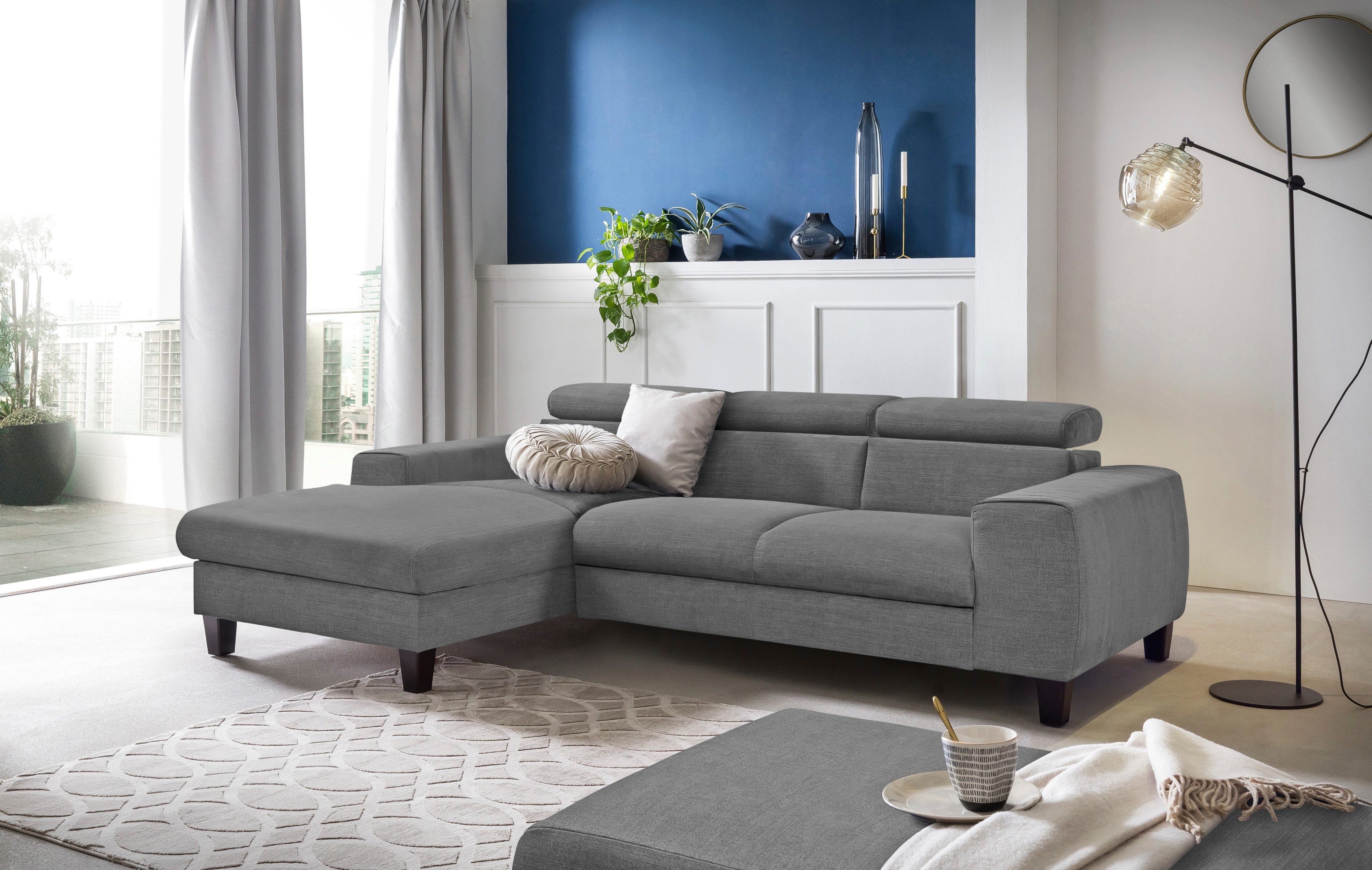 COTTA Ecksofa Morven L-Form mit Kopfteilverstellung, günstig online kaufen