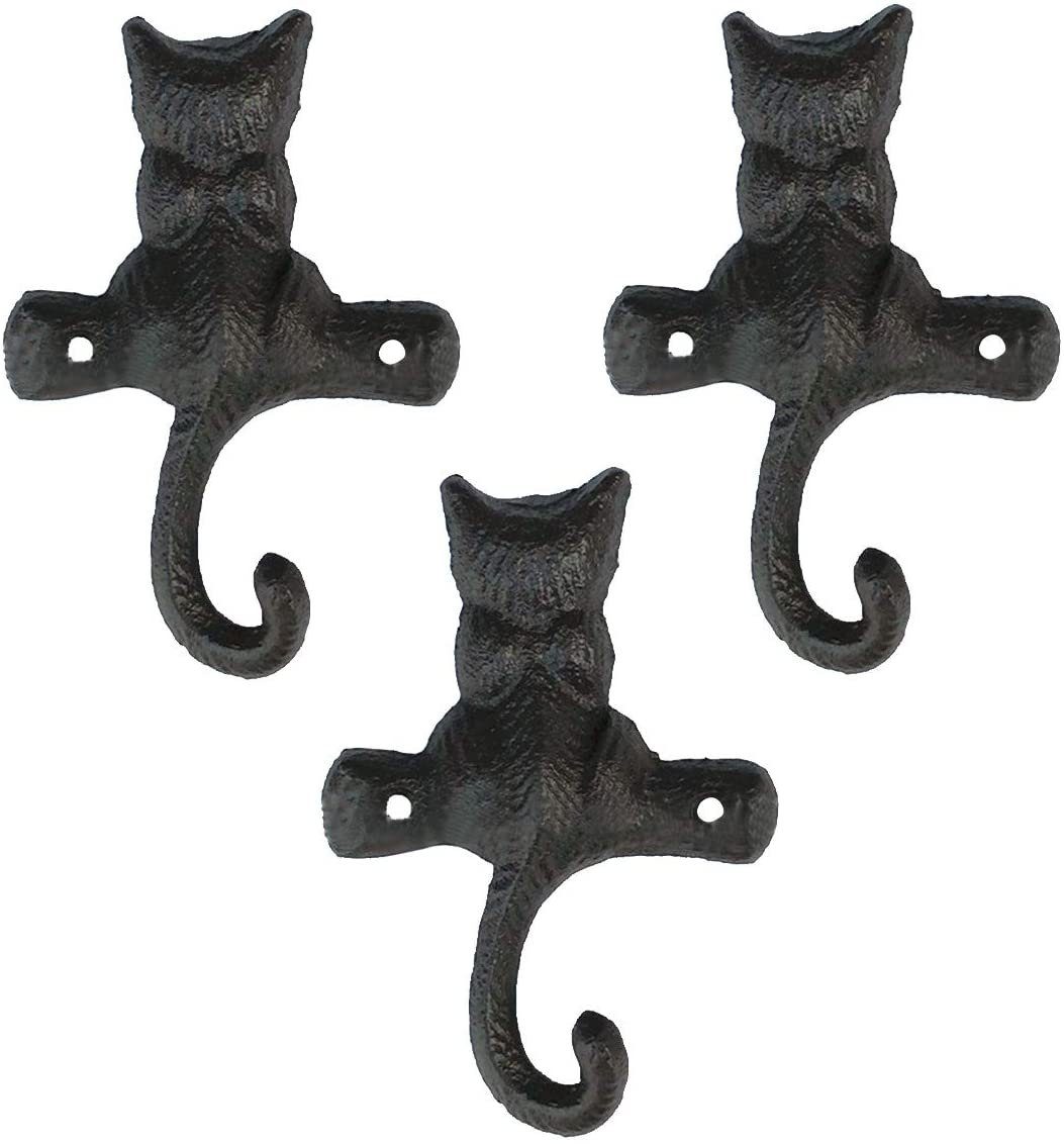 Leway Garderobenhaken »3er Set Garderoben-Haken Katze Wandhaken Gusseisen  Kleiderhaken Handtuchhaken Metall Rustikal Schlüsselhaken Vintage  dekorative Wand-Deko mit Schrauben Antik Dunkelrost« online kaufen | OTTO