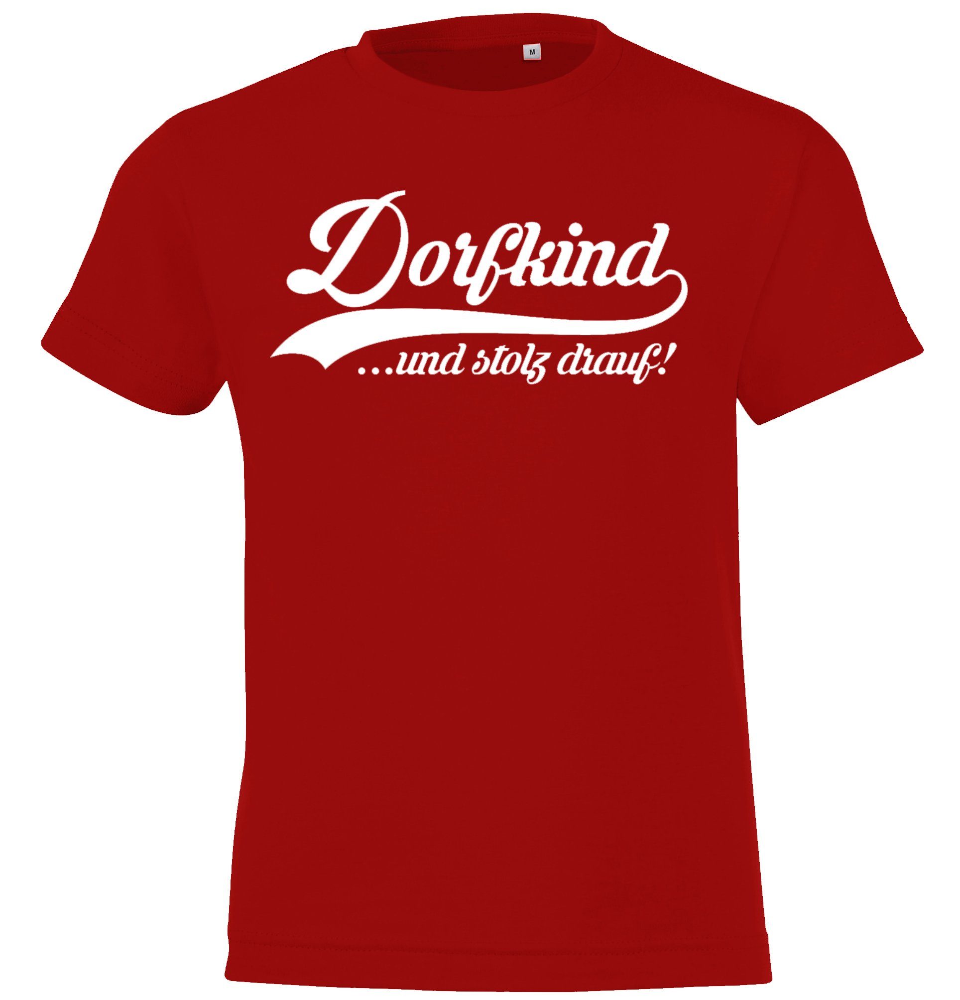 Youth Designz T-Shirt Dorfkind Kinder Shirt für Jungen und Mädchen mit lustigem Frontprint Rot | T-Shirts