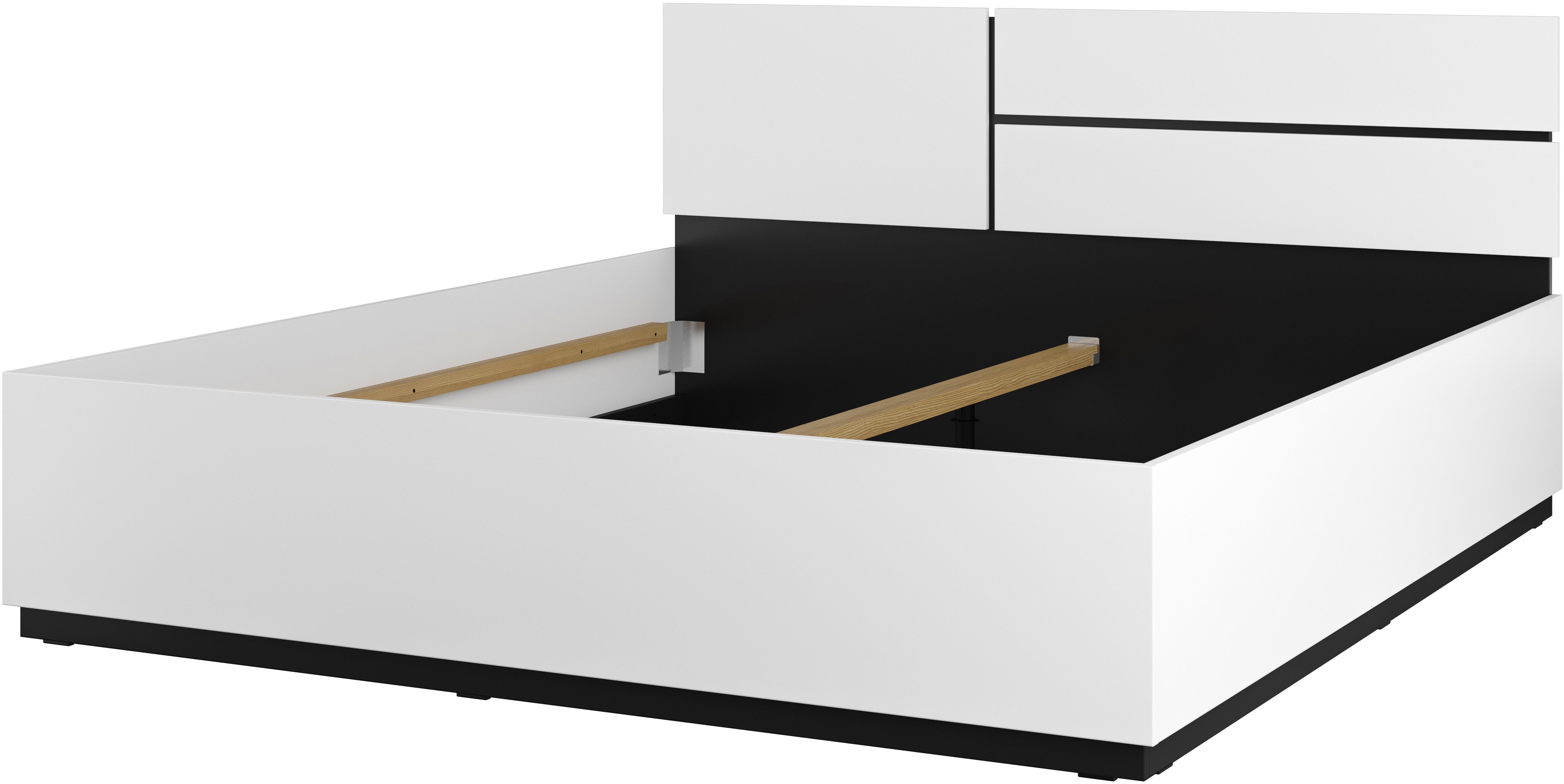 OTTO home Bett Cross, moderner Bettrahmen, Doppelbett in zwei Grössen, stabiles Bettgestell