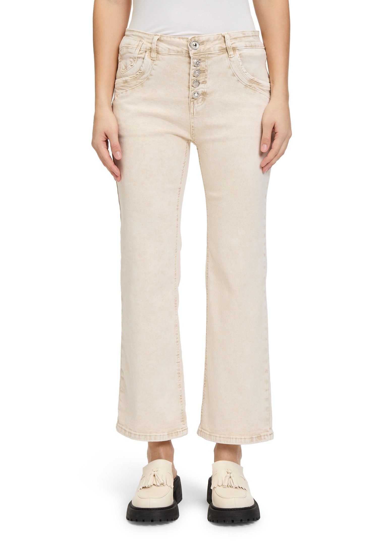 Stretch-Jeans Cartoon Damen Stretch-Jeans mit Eingrifftaschen