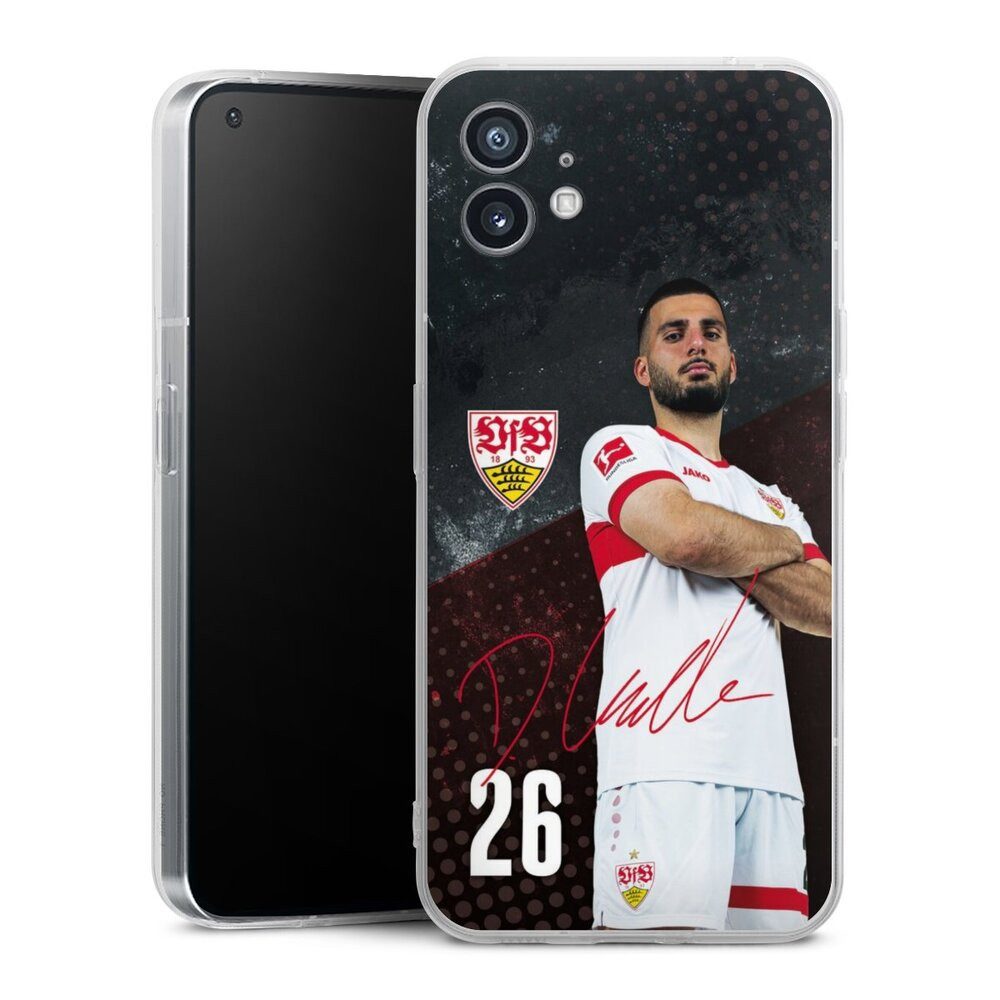 DeinDesign Handyhülle VfB Stuttgart Deniz Undav Offizielles Lizenzprodukt Deniz Undav 24/25, Nothing Phone 1 Silikon Hülle Bumper Case Handy Schutzhülle