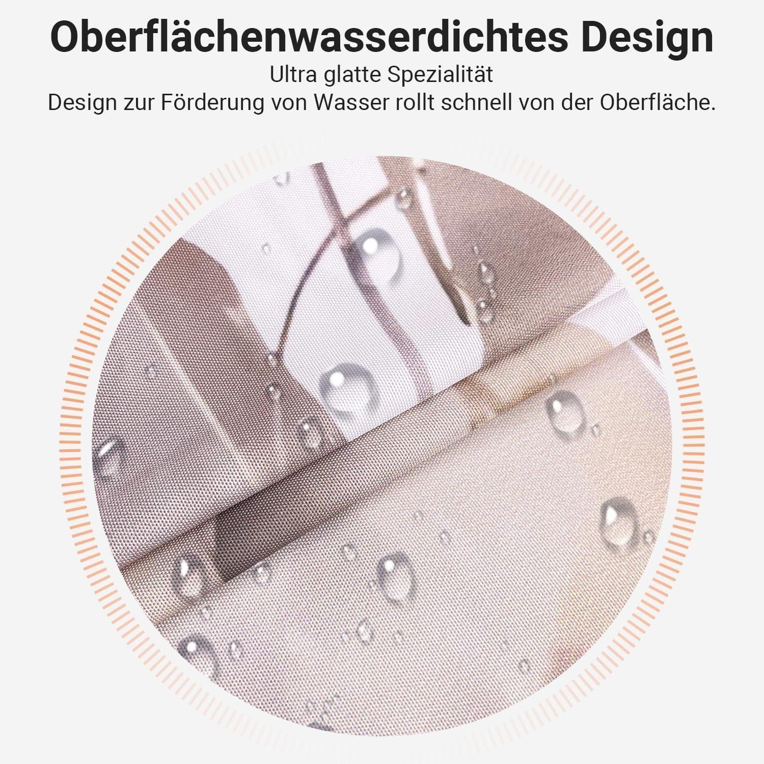 LuxusKollektion Duschvorhang Duschvorhang 120x200cm Grau Herbstblätter H120 x B200 cm (1er Pack)