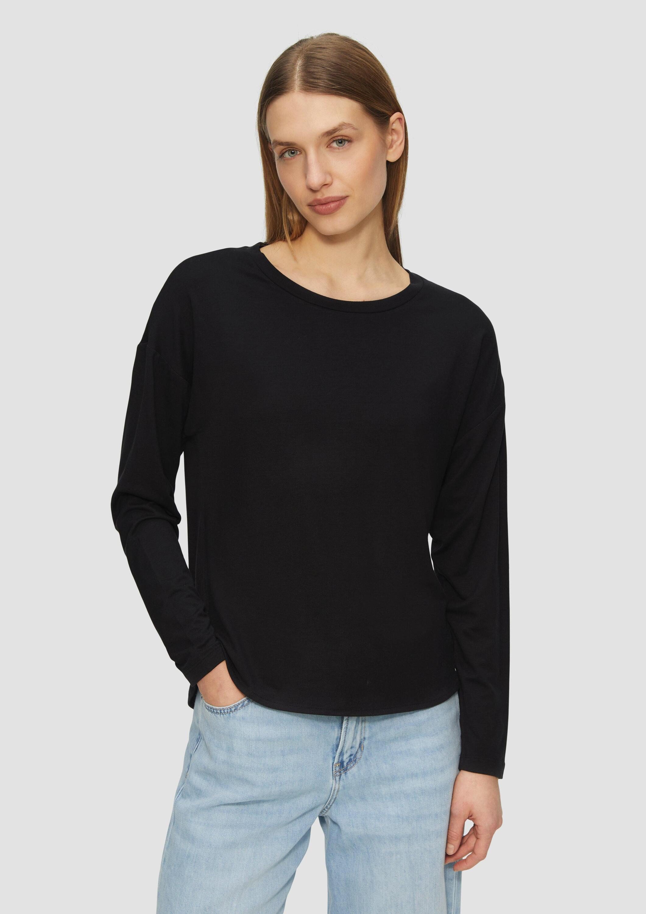 s.Oliver Langarmshirt T-Shirt Longsleeve mit überschnittenen Schultern und günstig online kaufen