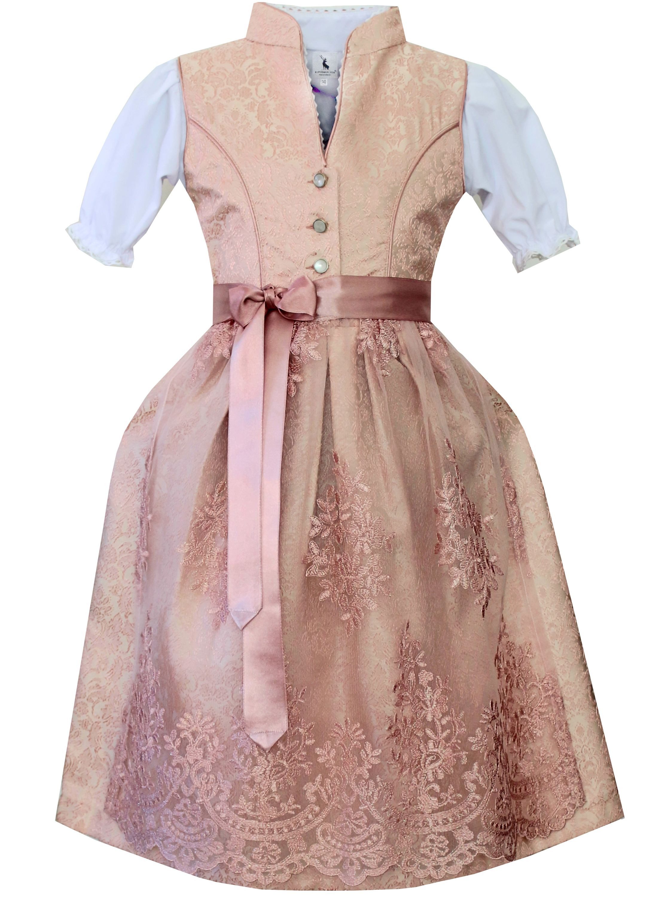 Dirndl Kinderdirndl Emmi in Hellrosa - ALM-K958