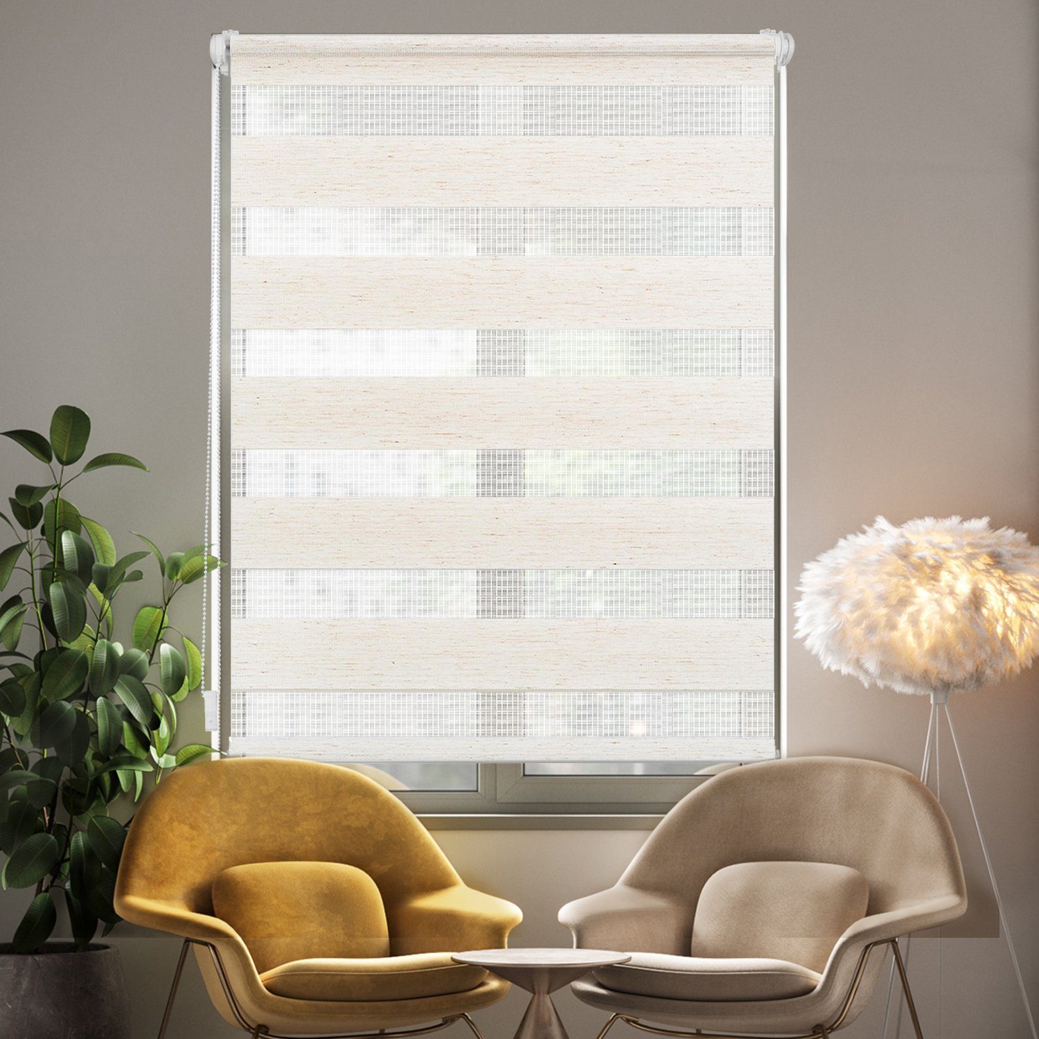 Doppelrollo Verdunkelungsrollos, i@home, ohne Bohren, Klemmfix