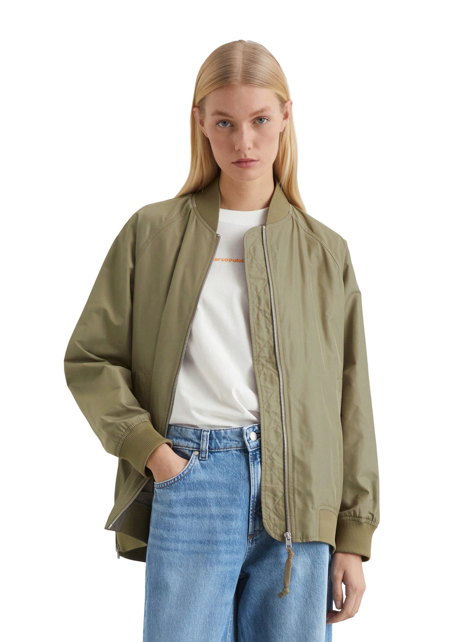 Marc O'Polo DENIM Outdoorjacke aus recyceltem Polyester-Twill