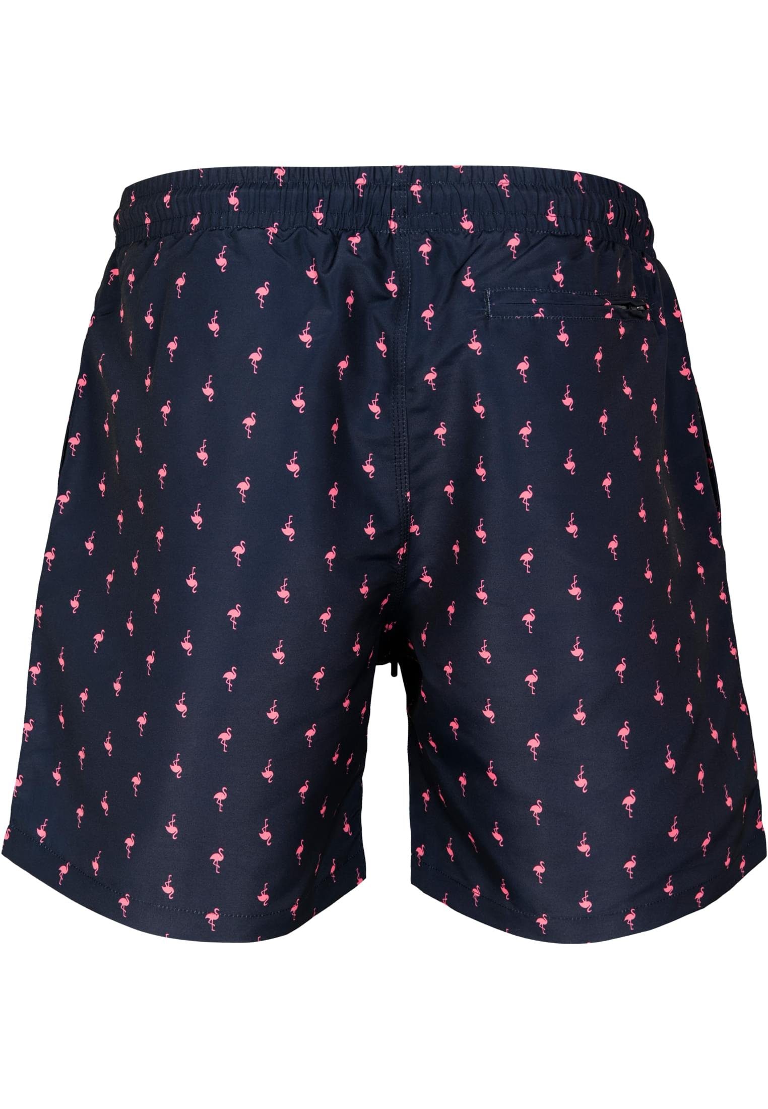 URBAN CLASSICS Badeshorts Herren Pattern flamingo Shorts Swim