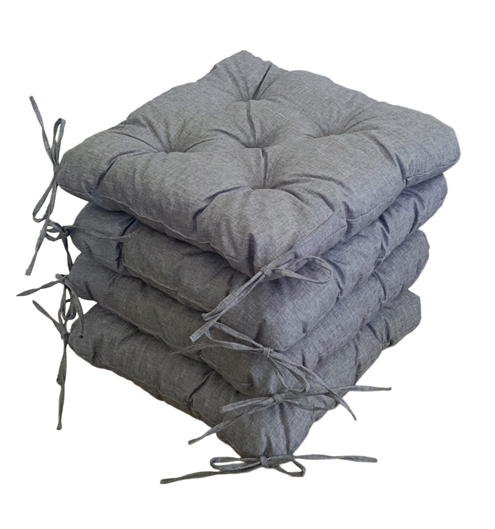 Rattani Sitzkissen 4 x Stuhlkissen Sitzkissen Klara 40 x 40 x 8 cm, 4 er Set Sitzkissen . Wasserabweisend !