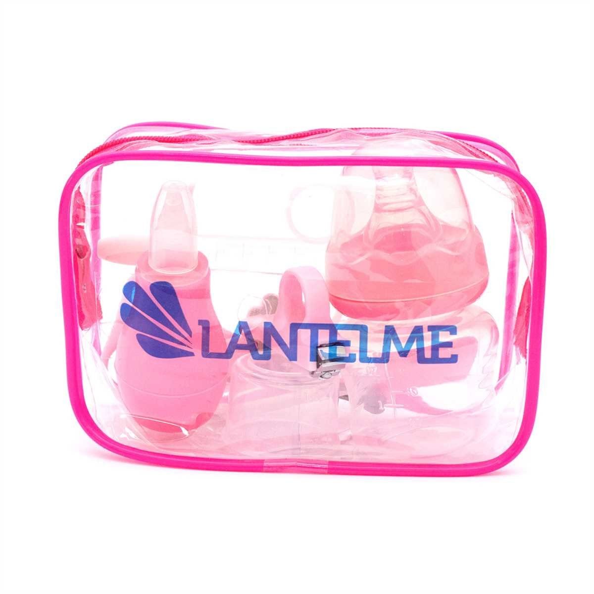 Tasche mit Lantelme rosa Wickeltasche Babypflegeset (9-tlg),