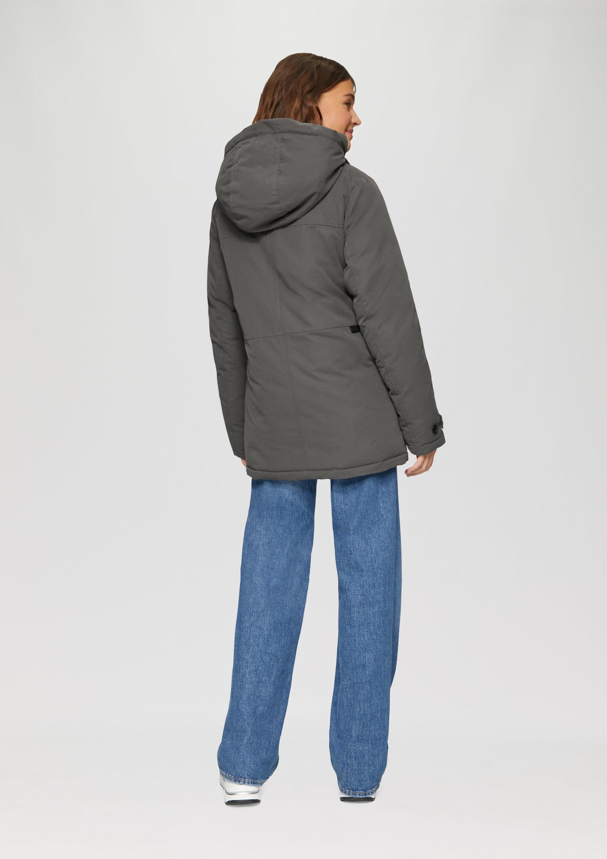 QS Winterjacke Outdoor-Jacke Gefütterte Jacke mit Kapuze