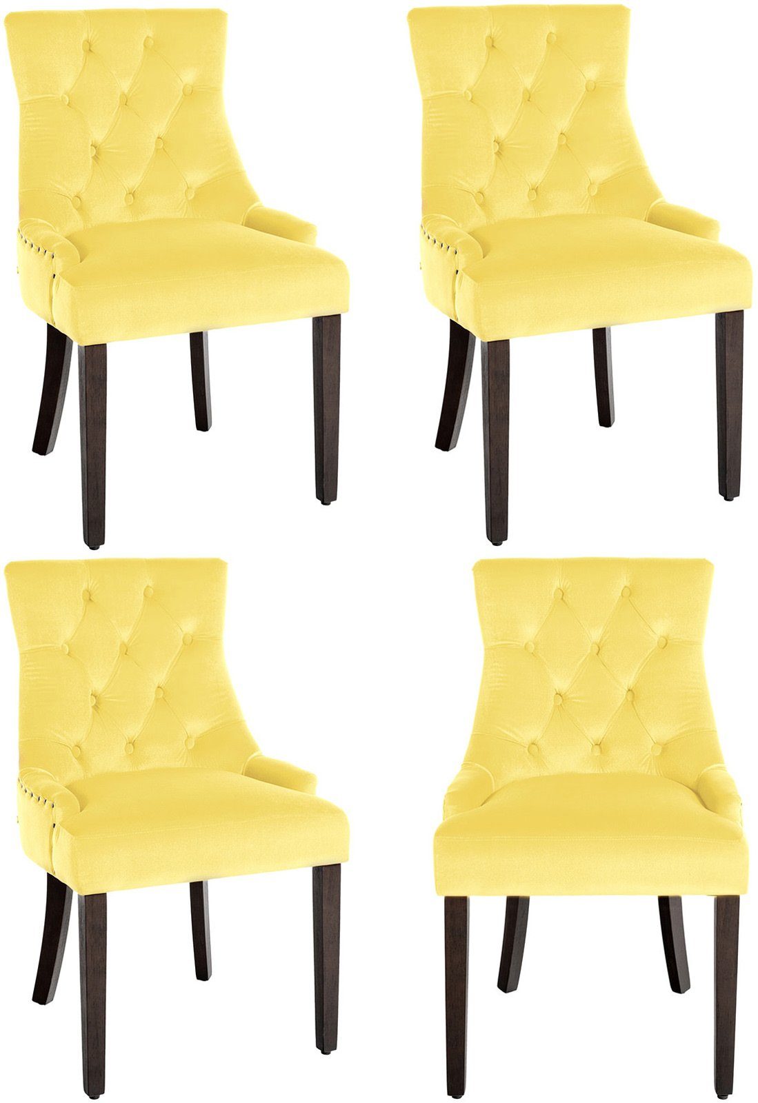 CLP Esszimmerstuhl Aberdeen Samt (4er Set), günstig online kaufen
