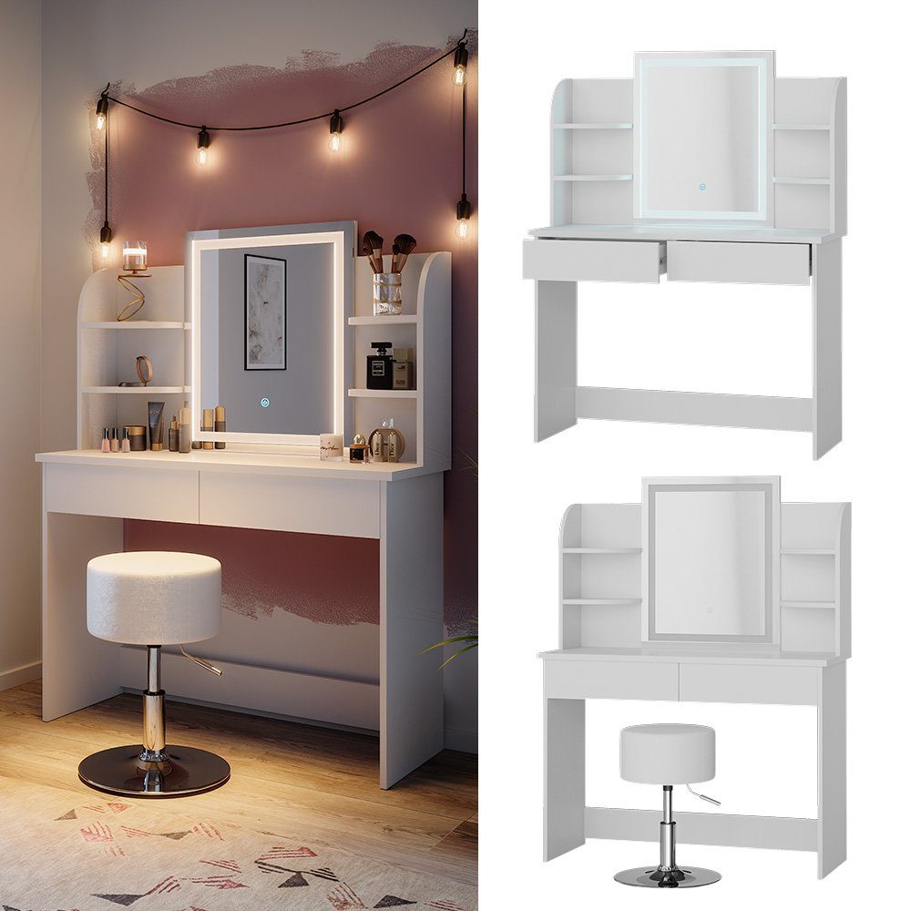 Vicco Schminktisch Charlotte, Weiß, 106 cm günstig online kaufen