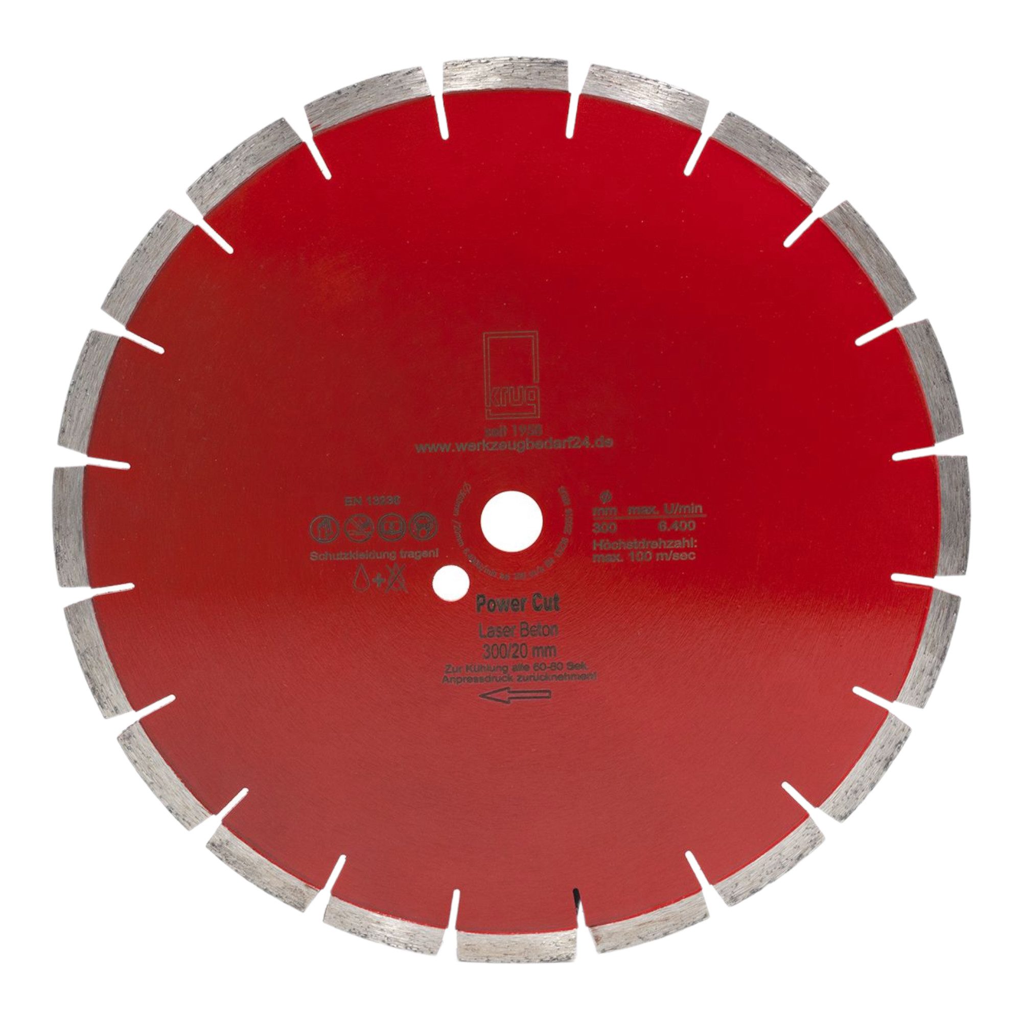 Trennscheiben Diamantscheibe Power Cut Beton Laser 300/20 mm für Beton Granit