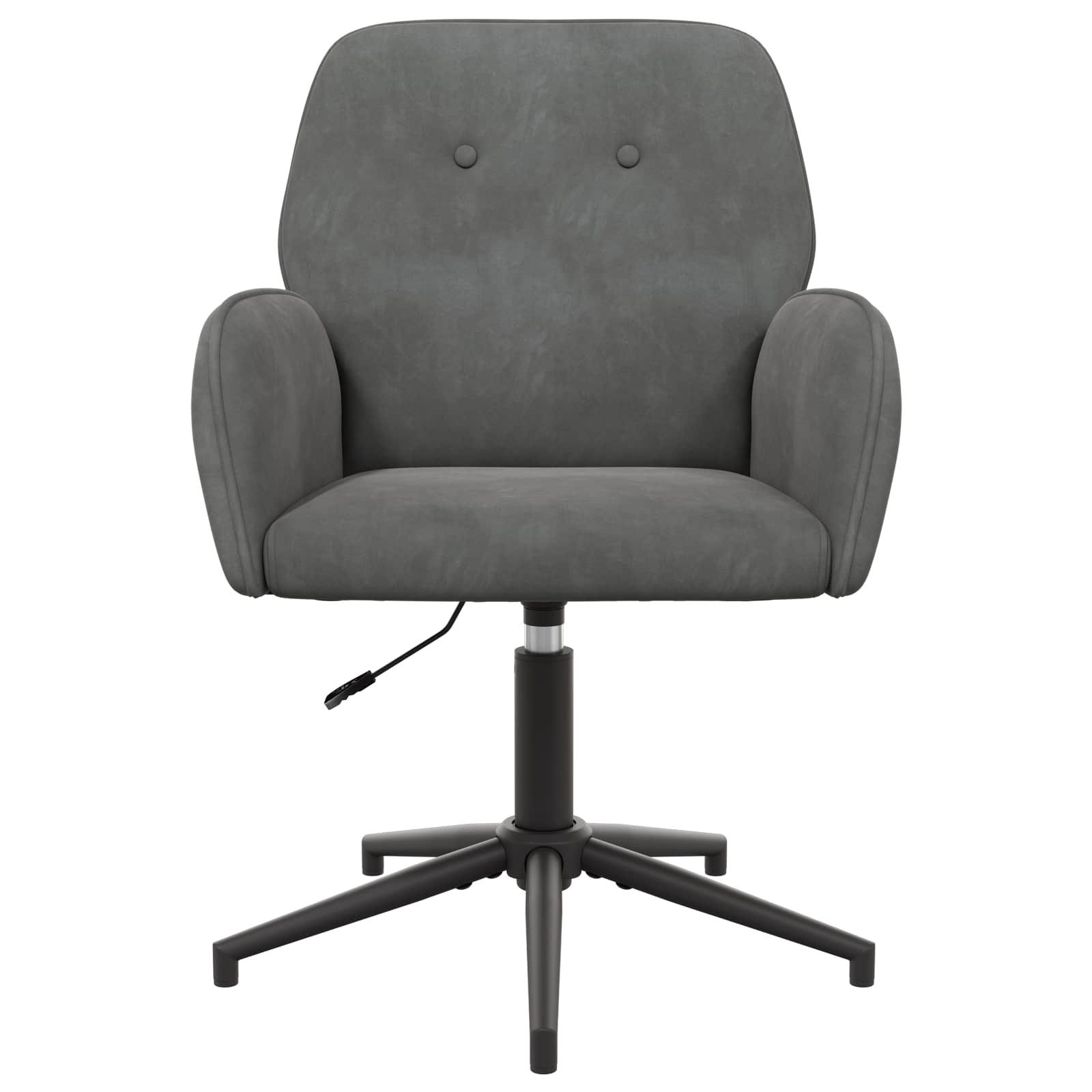 vidaXL Bürostuhl Bürostühle 6 Stk. 54 x 55 x 90 cm Dunkelgrau Samt (6 St)