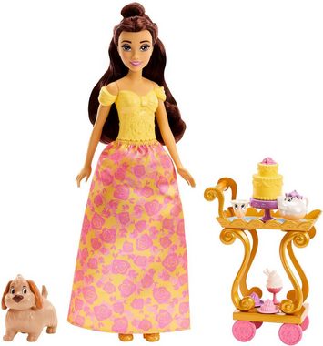 Mattel® Anziehpuppe Disney Prinzessin, Belles Teewagen Spielset, inklusive Puppe