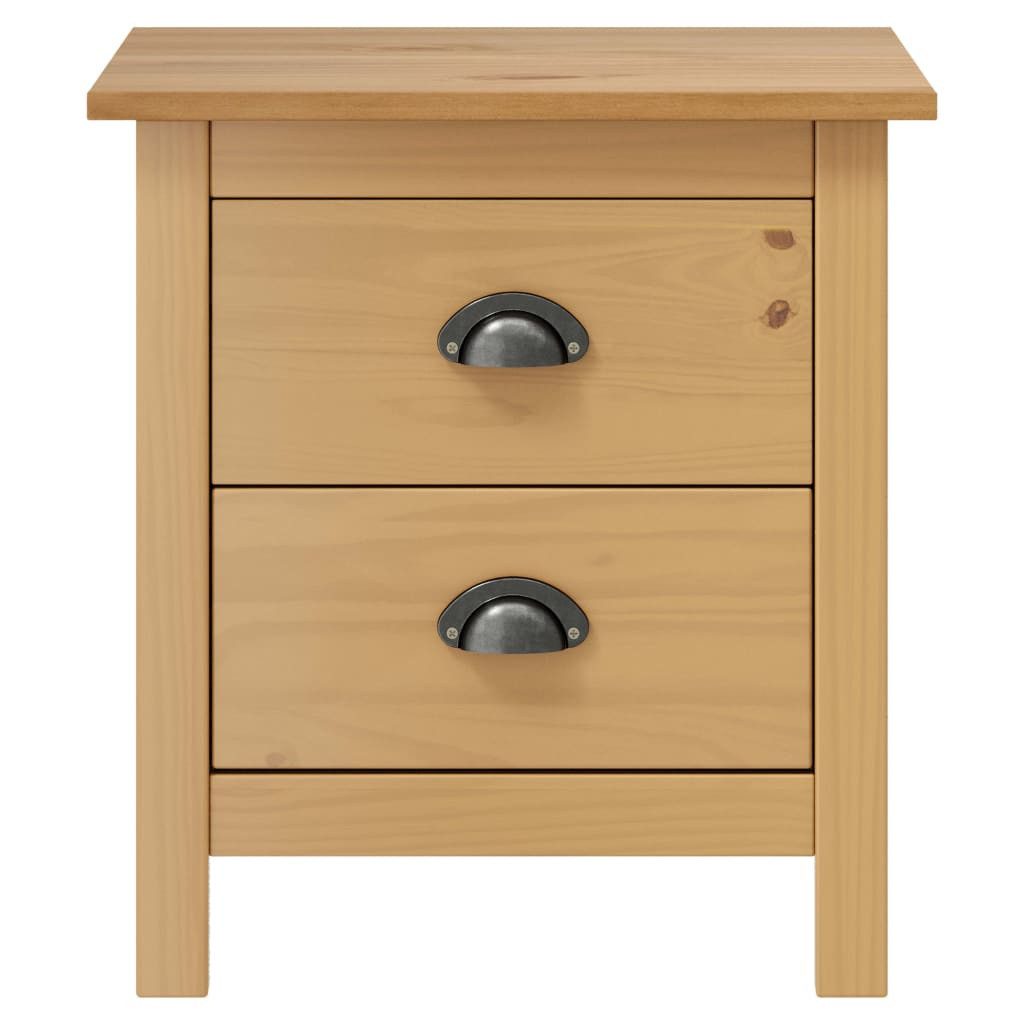 vidaXL Nachttisch Nachttische Hill 2 Stk. 46x35x49,5 cm Massivholz Kiefer (2-St)