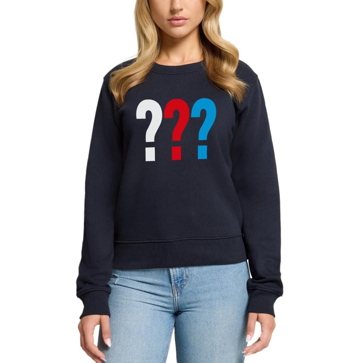Sweatshirt Die Drei Fragezeichen Logo Damen Premium Pullover