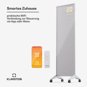 Klarstein Heizkörper Wonderwall Smart Bornholm, elektrischer Infrarot Heizung mit Thermostat Wärmestrahlung