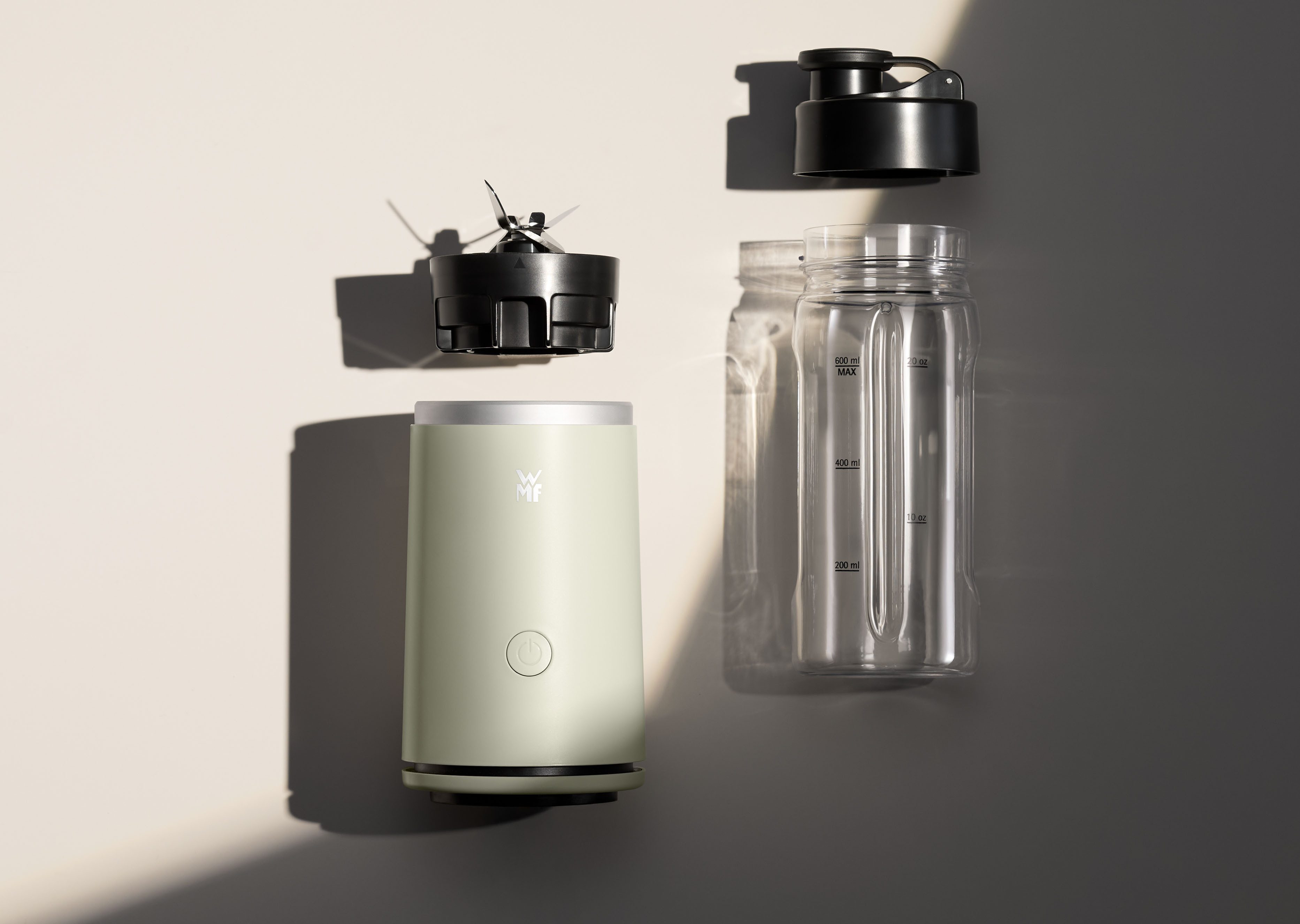 WMF Smoothie-Maker Mix & Go Touch, 500 W, recyceltes Material, auslaufsichere Trinkflasche, Einhandbedienung