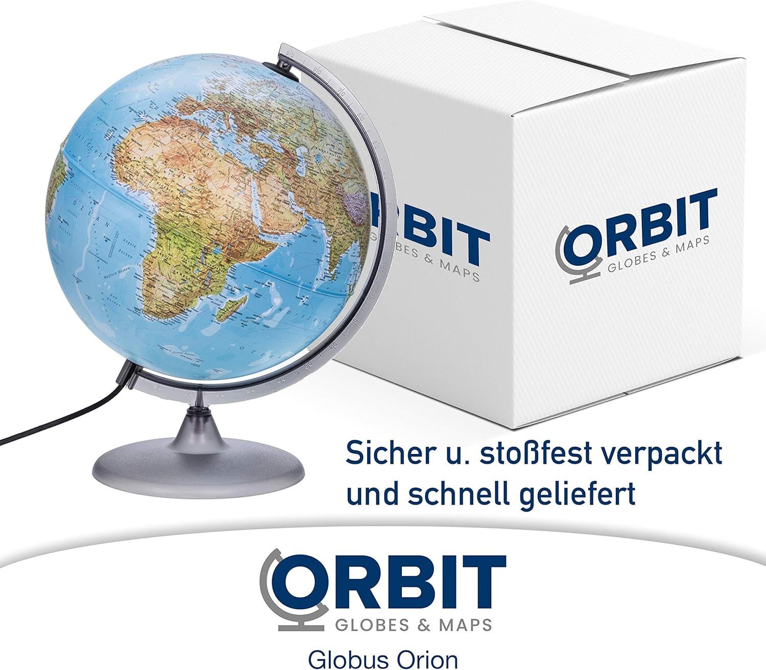 Interkart Landkarten & Globen GmbH Globus Leuchtglobus 30 cm mit deutschem Kartenbild 2026 & LED – Bild 4 von 5