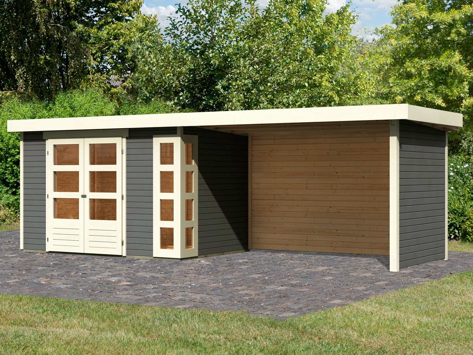 Karibu Gartenhaus Nordsee 4, BxT: 609x238 cm, (Set)