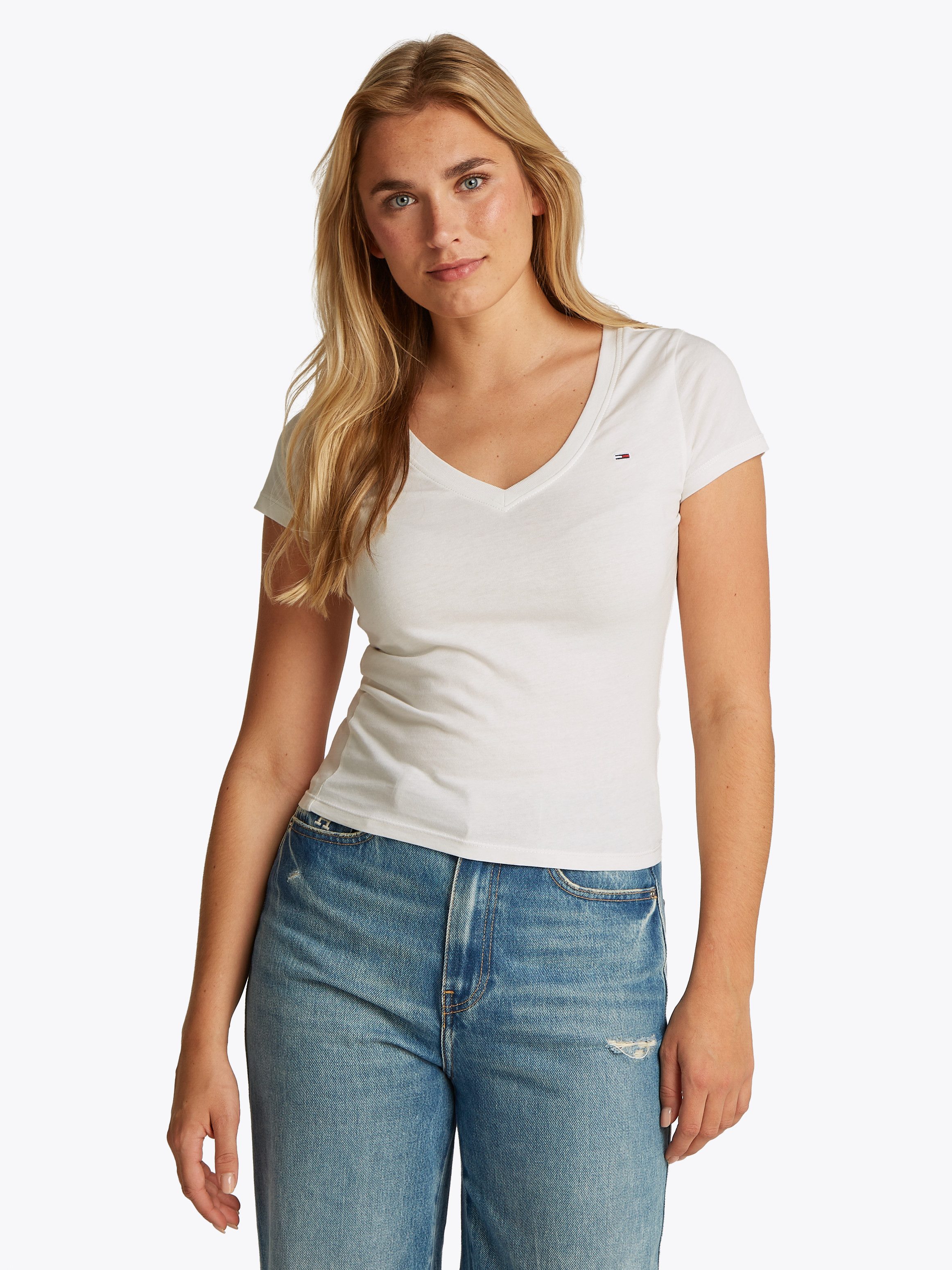 Tommy Jeans T-Shirt TJW SLIM V-NECK günstig online kaufen