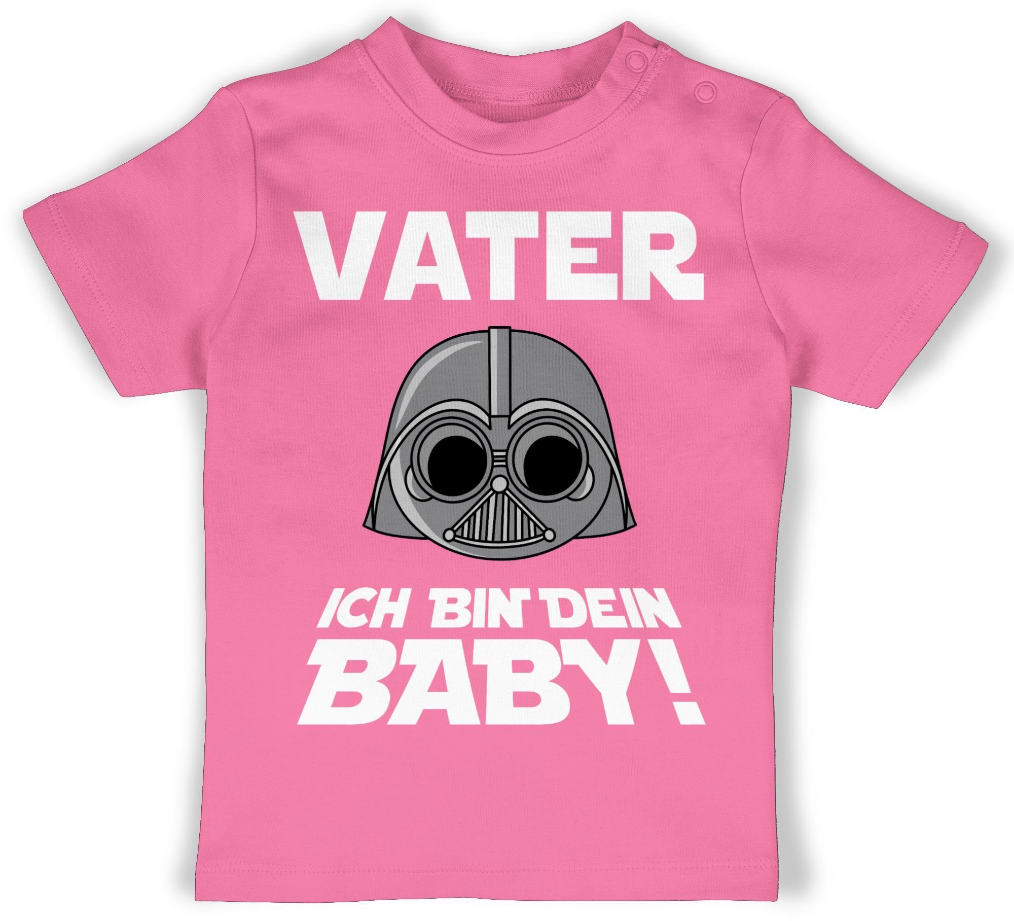 Shirtracer T-Shirt Vater ich bin dein Baby Geschenk Vatertag Baby 1 Pink