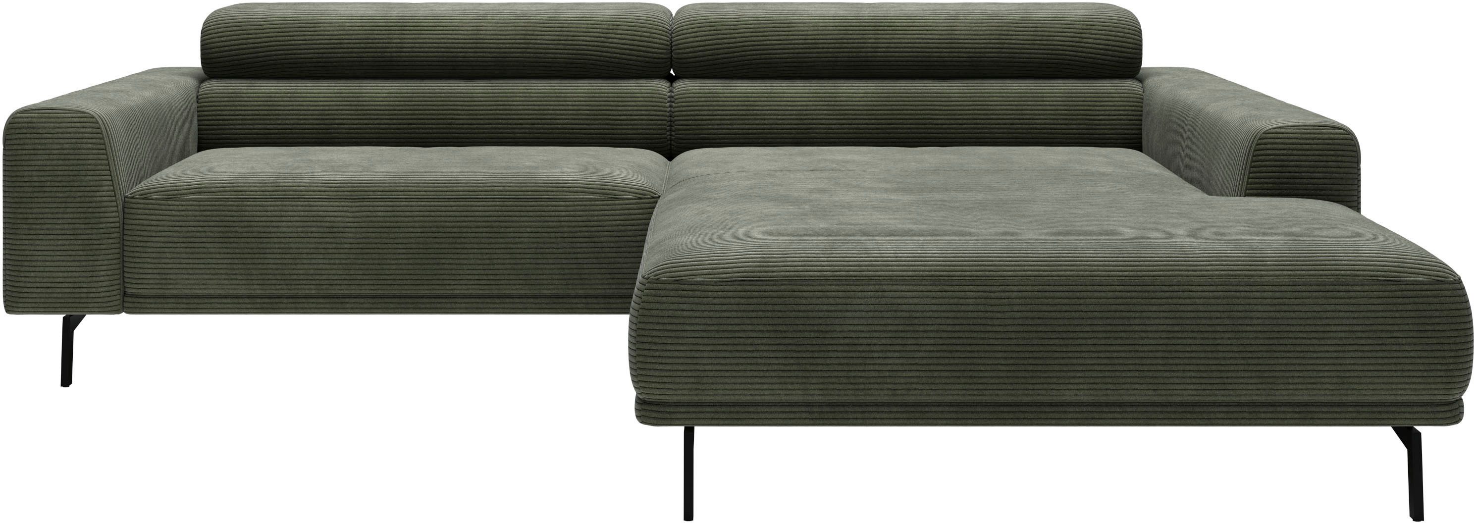 SCHÖNER WOHNEN-Kollektion Ecksofa Tossa, Modernes Design trifft smarte Funktione, Breite 258 cm, 2 Teile, Motorischer Sitzvorzug, Kopfteil-Funktion & Saugroboter-Höhe