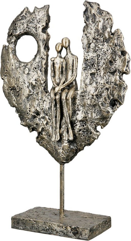 GILDE Dekofigur Skulptur Paar im Herz (1 St), Maße : H. 34cm x B. 21cm x T.  8cm
