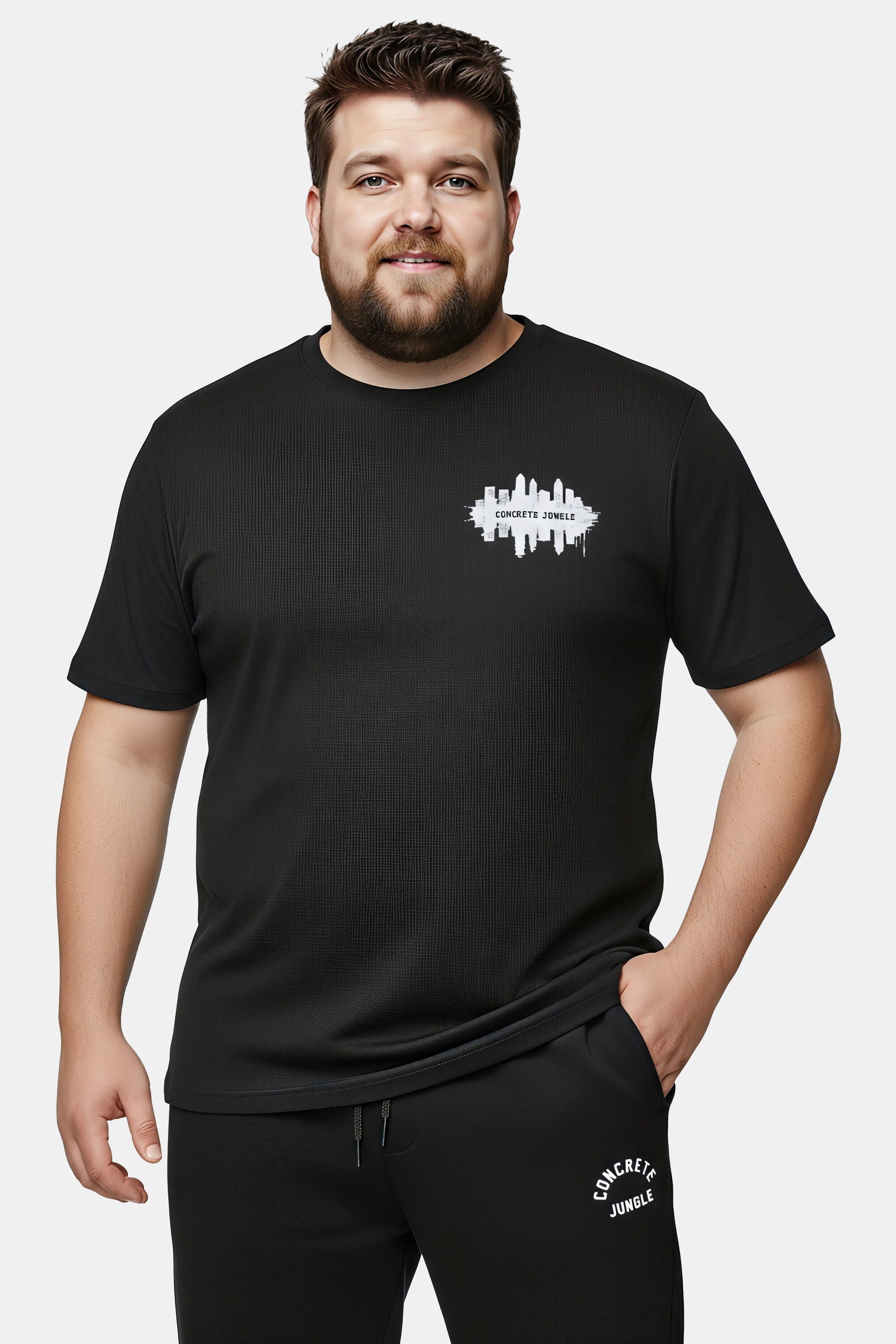 Men Plus T-Shirt T-Shirt Brustprint