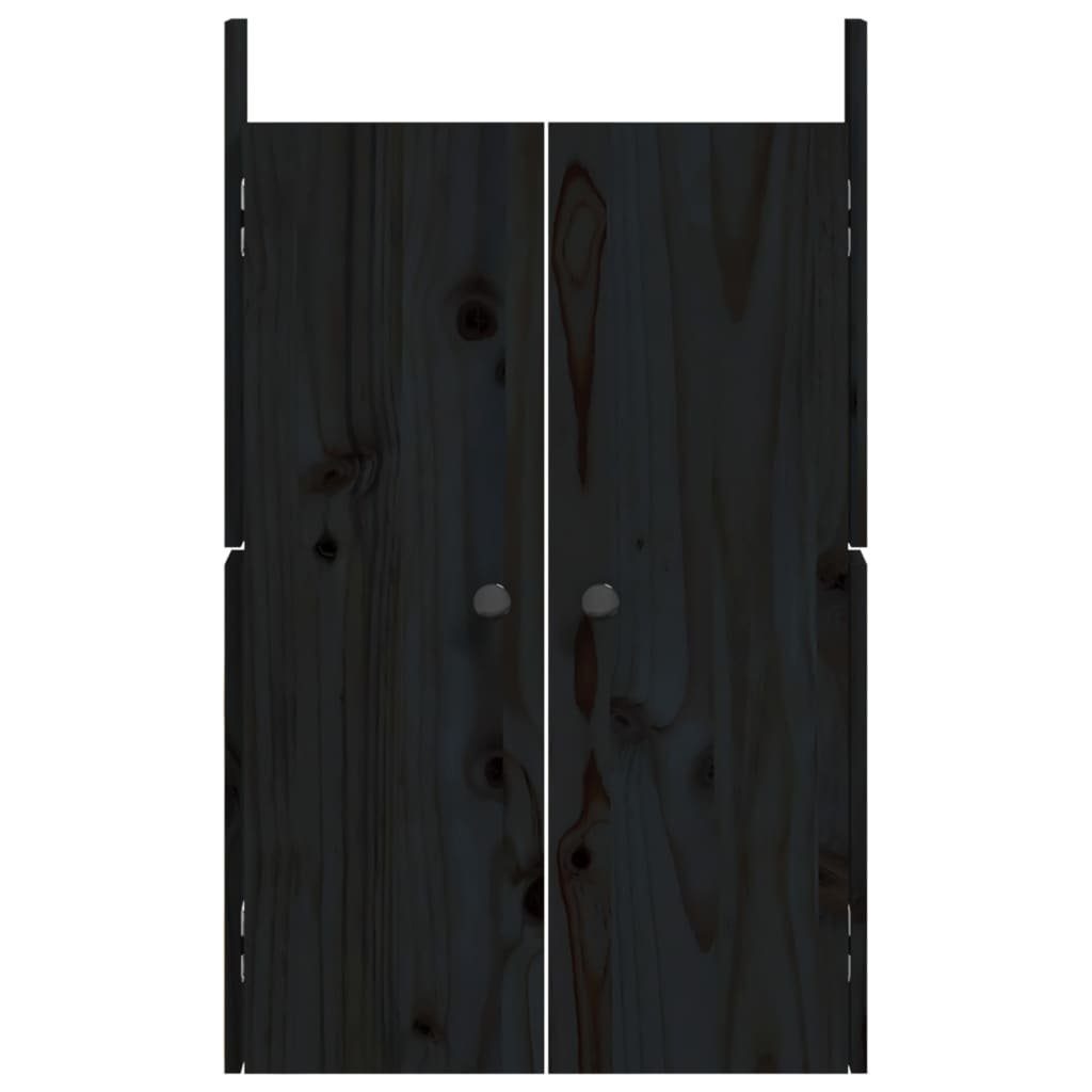cm für Schranktür 50x9x82 (1 vidaXL St) Kiefer Massivholz Schwarz Outdoor-Küche Türen