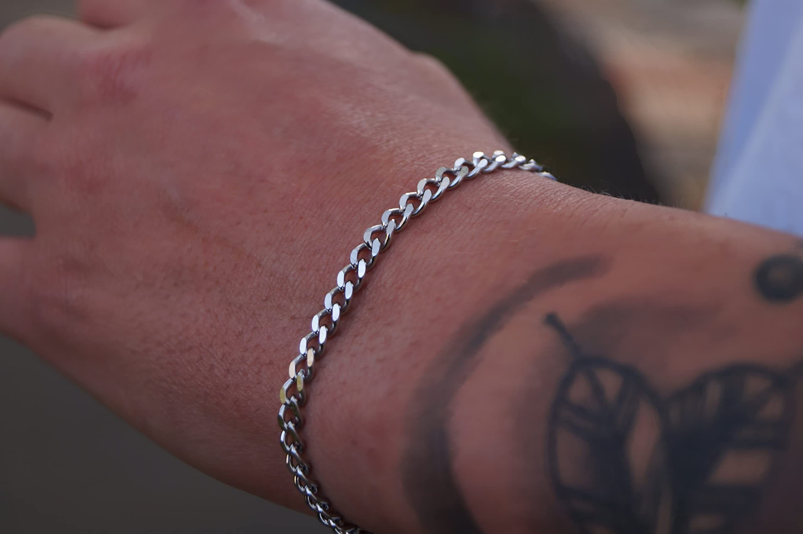 Made by Nami Panzerarmband Edelstahl Armband Herren Gliederarmband Edelstahlarmband, Minimalistisch Dezent Rostfrei