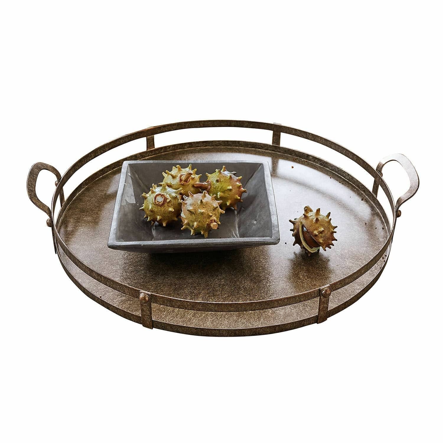 Tablett Tablett Aquivar antikbronze