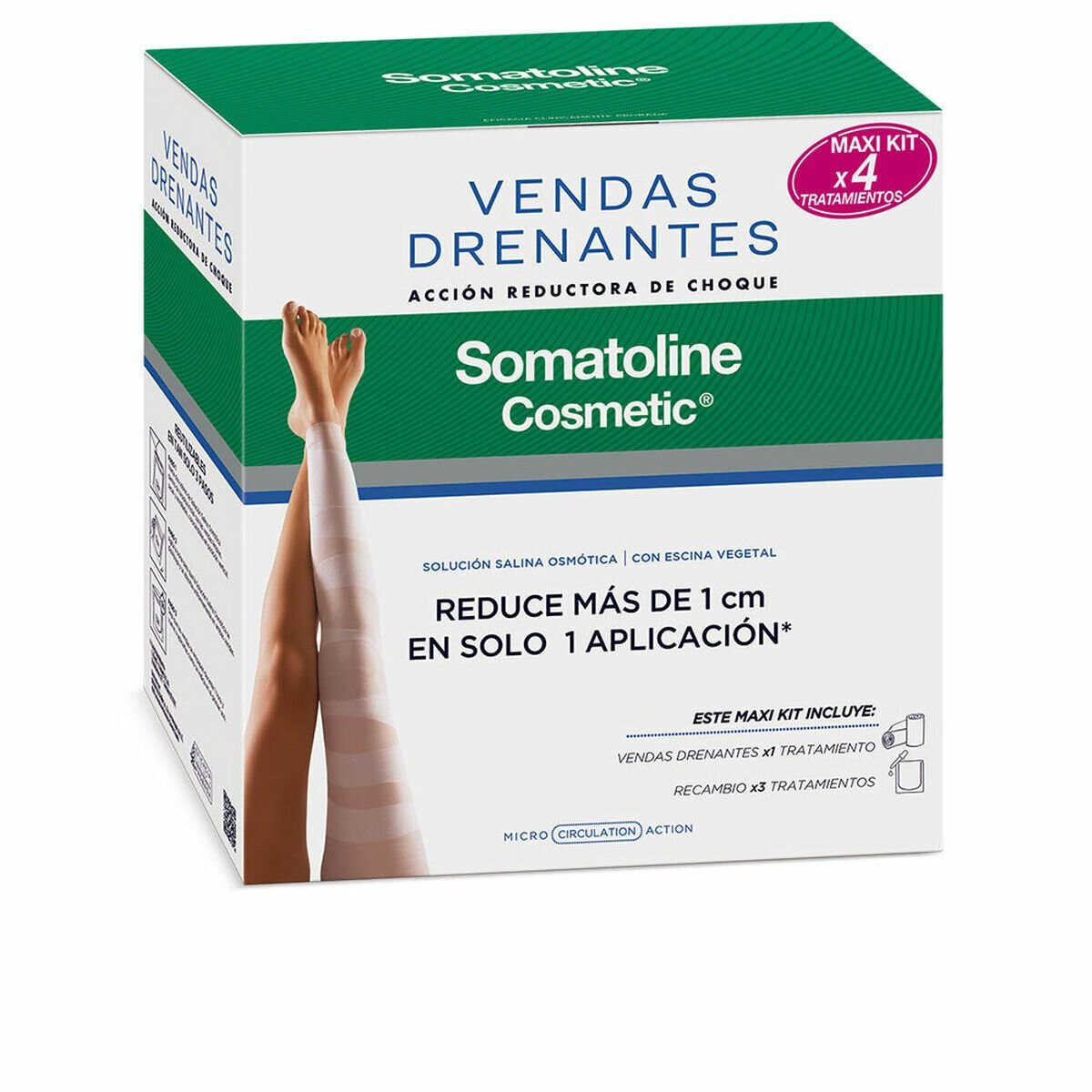 Somatoline Bandage DRAINING BANDAGES MAXI KIT LOT 4 pz