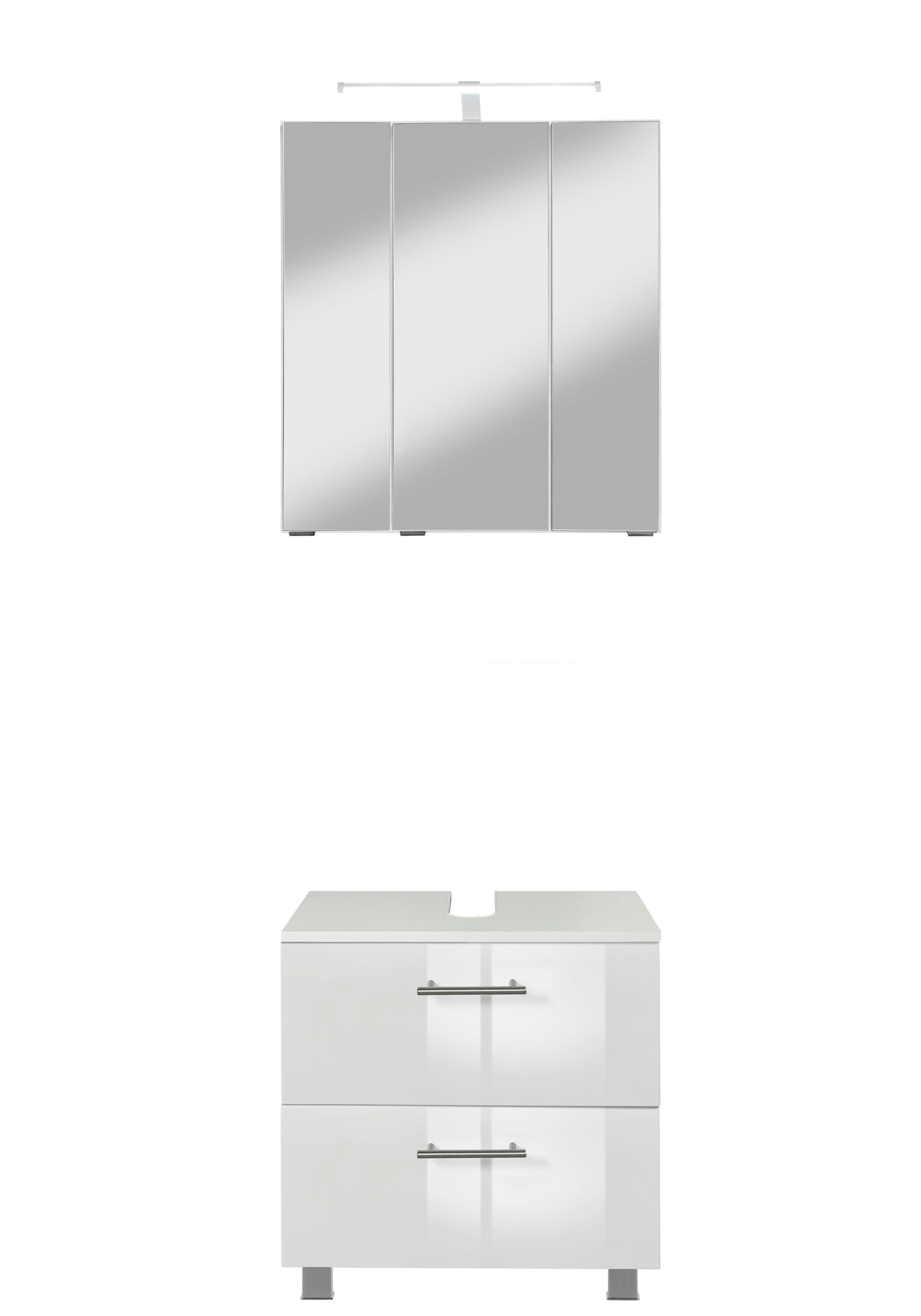 welltime Badmöbel-Set "Trento", Badezimmer-Set, Waschbeckenunterschrank, Sp günstig online kaufen