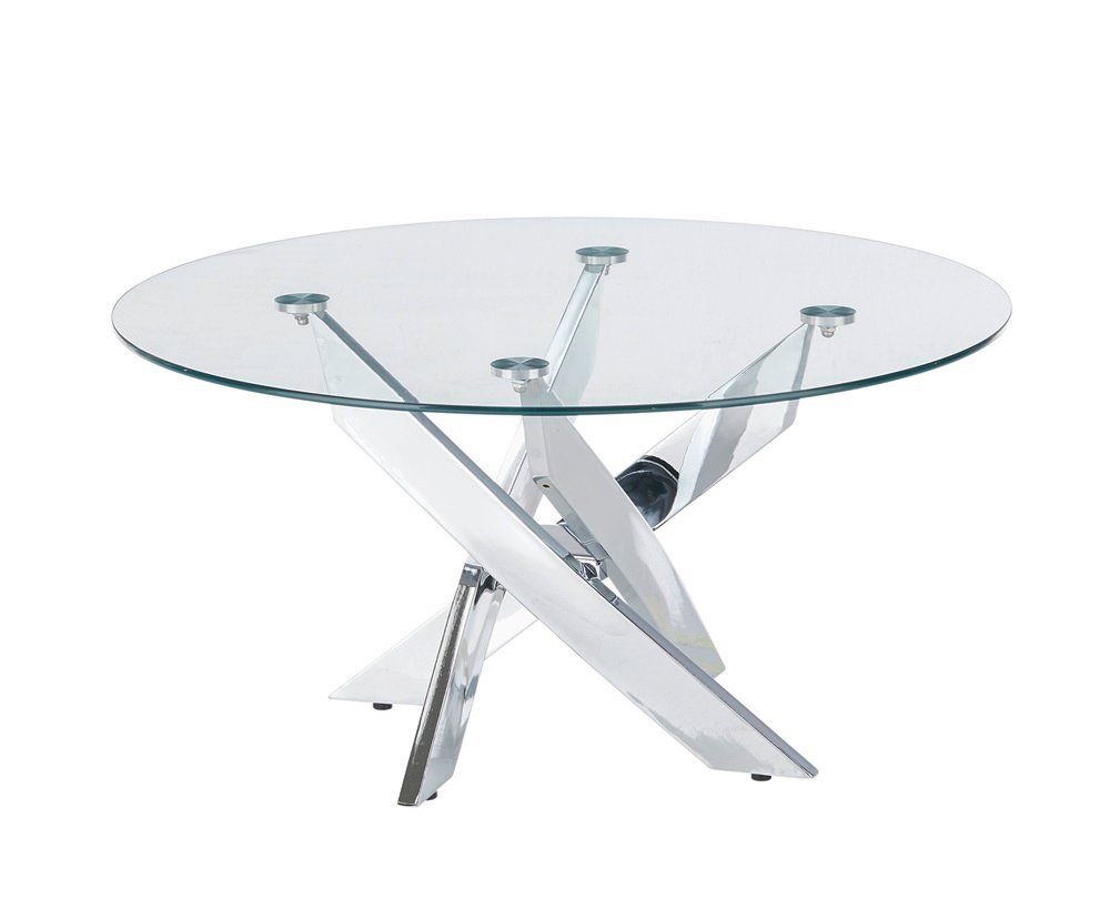 MCA furniture Couchtisch Couchtisch Kopenhagen mit Glasplatte, rund Ø 80 (no-Set), Breite 80 cm, Tischplatte aus Glas