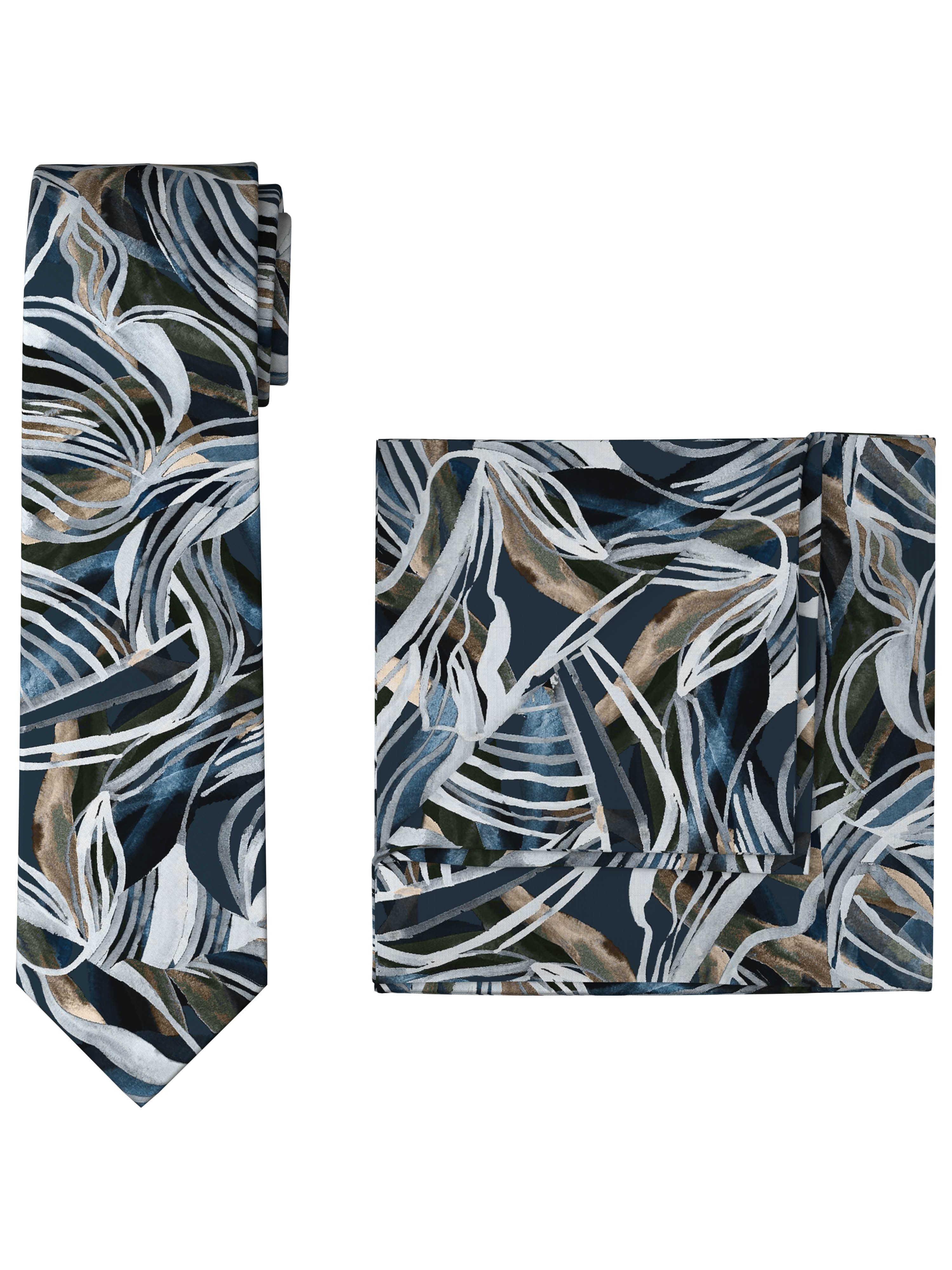 OLYMP Krawatte (Set, 2-St) Set mit Einstecktuch