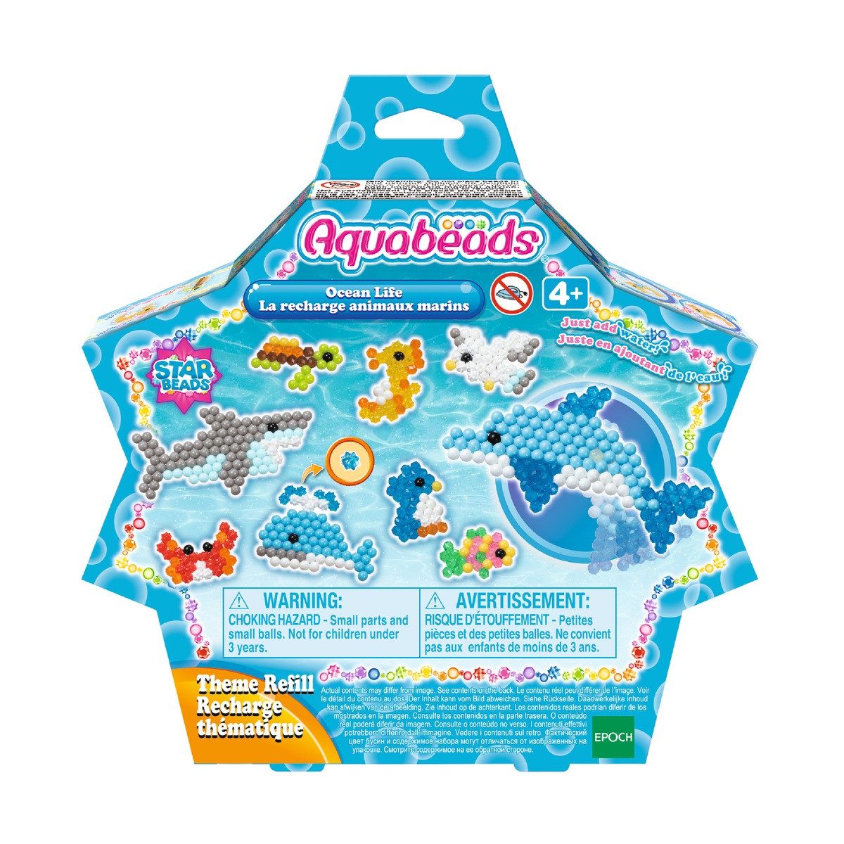 EPOCH Traumwiesen Bastelperlen Bastelperlen Aquabeads Tiefsee-Set 2 Vorlagen 600 Stück