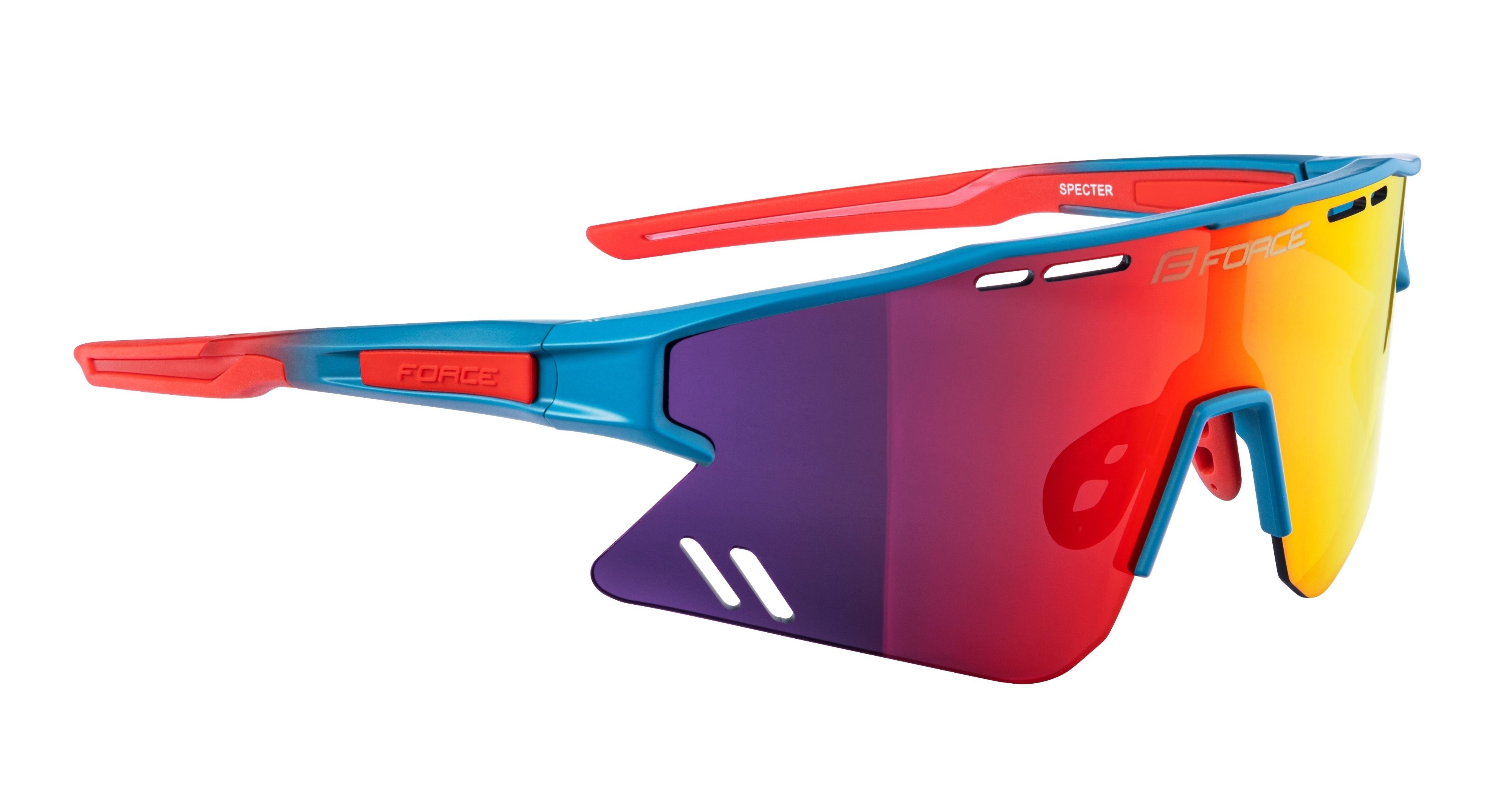 FORCE Fahrradbrille Sonnenbrille FORCE SPECTER rot verspiegelte Gläser