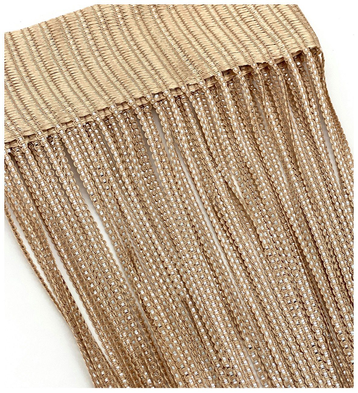 heimtexland Fadenvorhang Fadenstores Gold Glitzer Fadengardine Fensterdeko günstig online kaufen