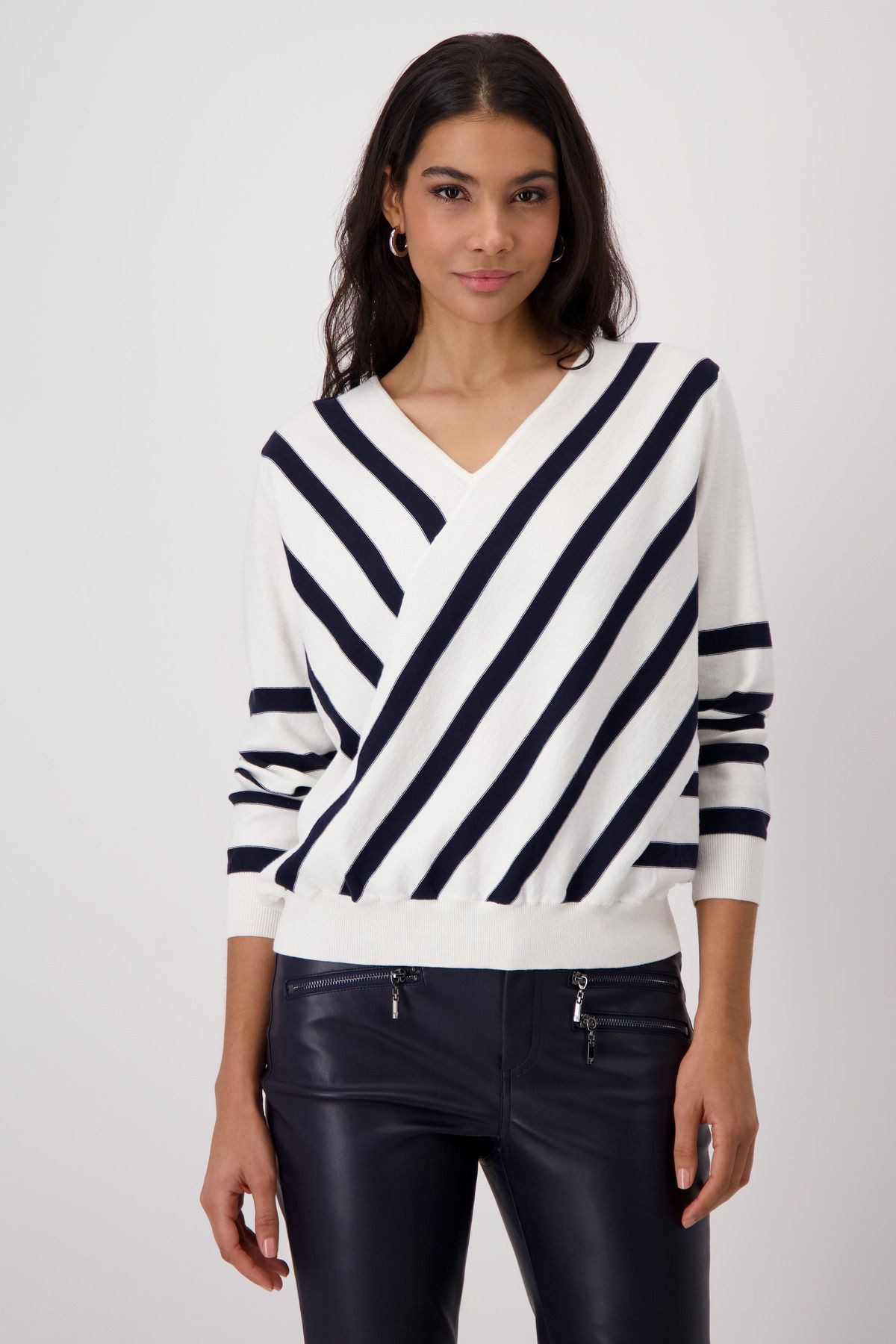 Monari Kurzarmpullover, aus Ajourstrick günstig online kaufen