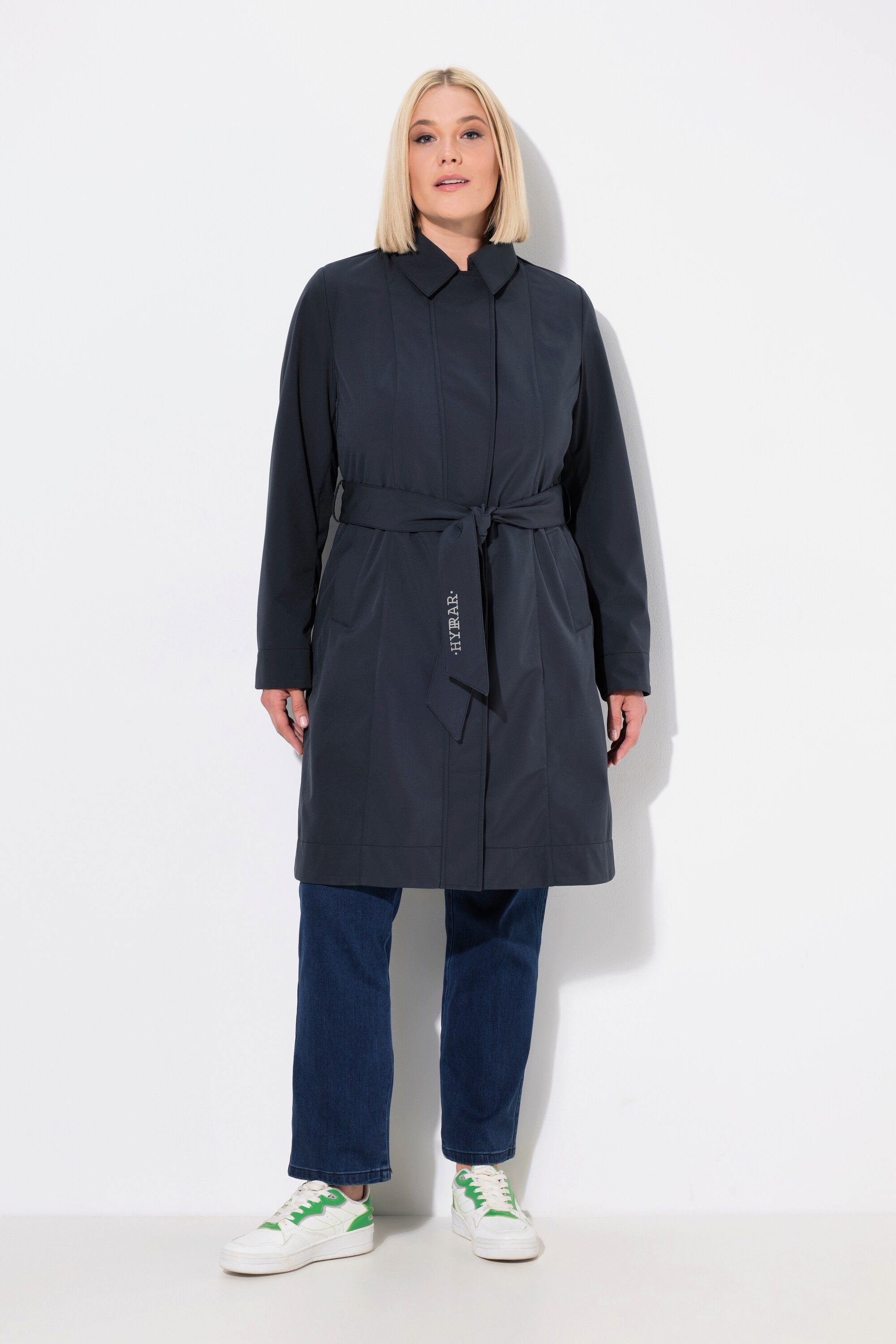 Wintermantel HYPRAR Softshell-Trenchcoat wasserabweisend Gürtel