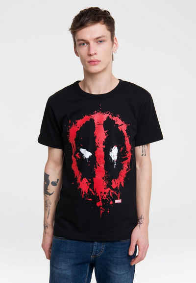 LOGOSHIRT T-Shirt Marvel Deadpool Face mit coolem Print